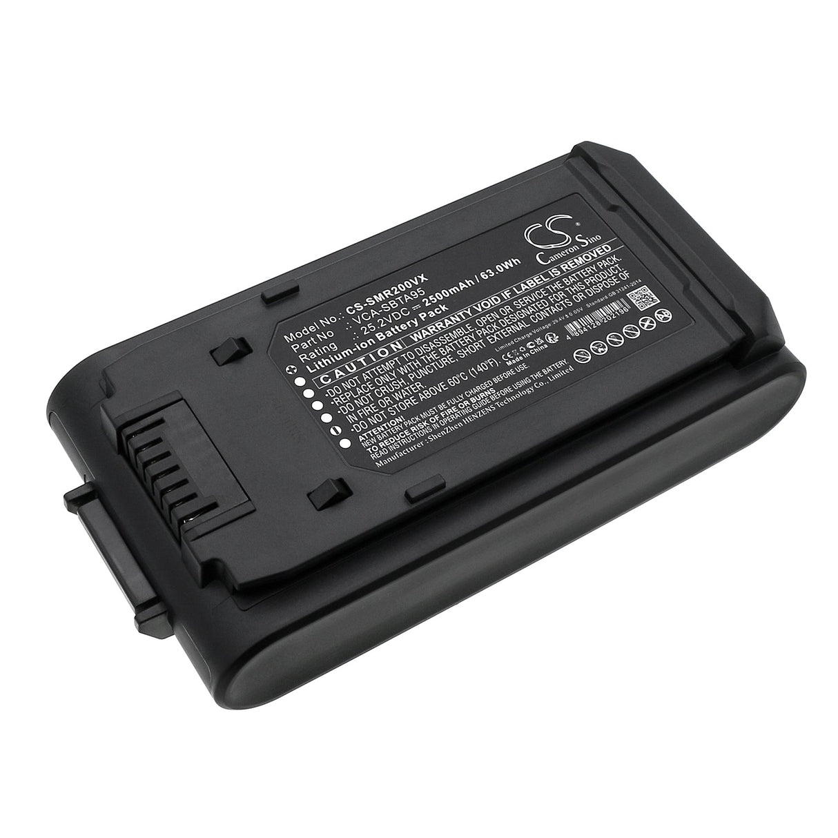 25.2V, Li-ion, 2000mAh, Vacuum Battery fits Samsung, Bespoke Jet, Bespoke Jet Complete, 50.4Wh Vacuum Cameron Sino Technology Limited