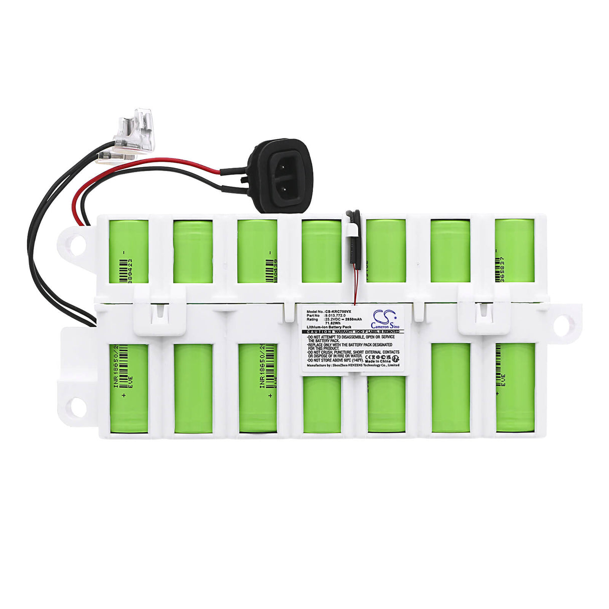 25.2V, Li-ion, 2850mAh, Vacuum battery fits Karcher, Fc7, 71.82Wh Vacuum Cameron Sino Technology Limited
