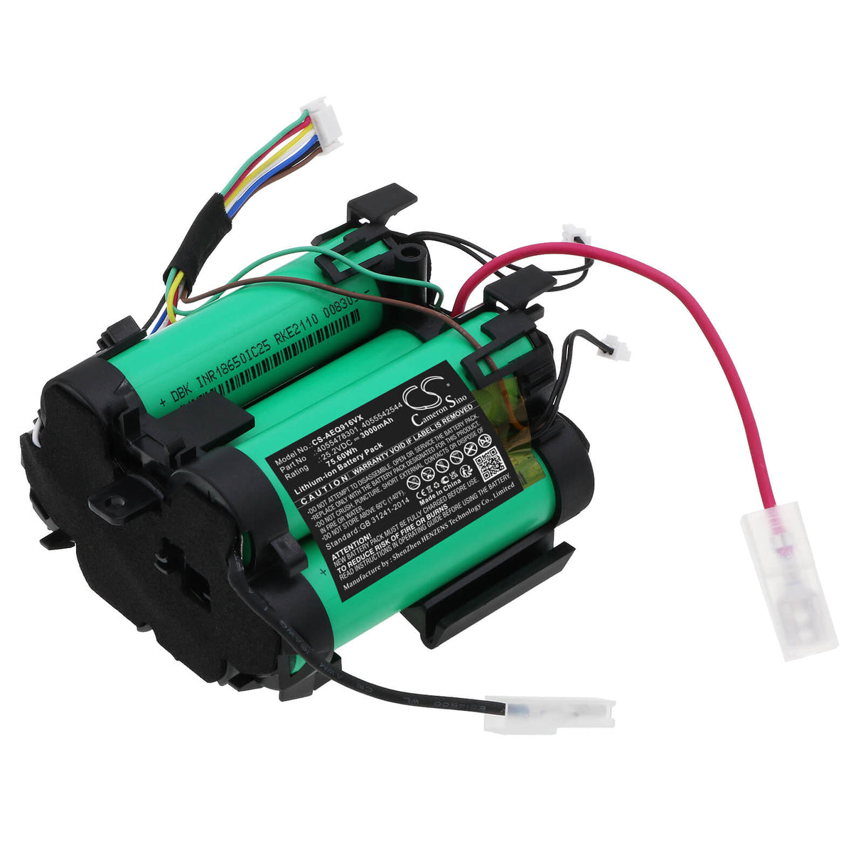 25.2V, Li-ion, 3000mAh, Vacuum battery fits Aeg, Electrolux, Aeg Qx 9 1 50 Ib, Pq91-50mb, Pq91-alrgs, 75.6Wh Vacuum Cameron Sino Technology Limited