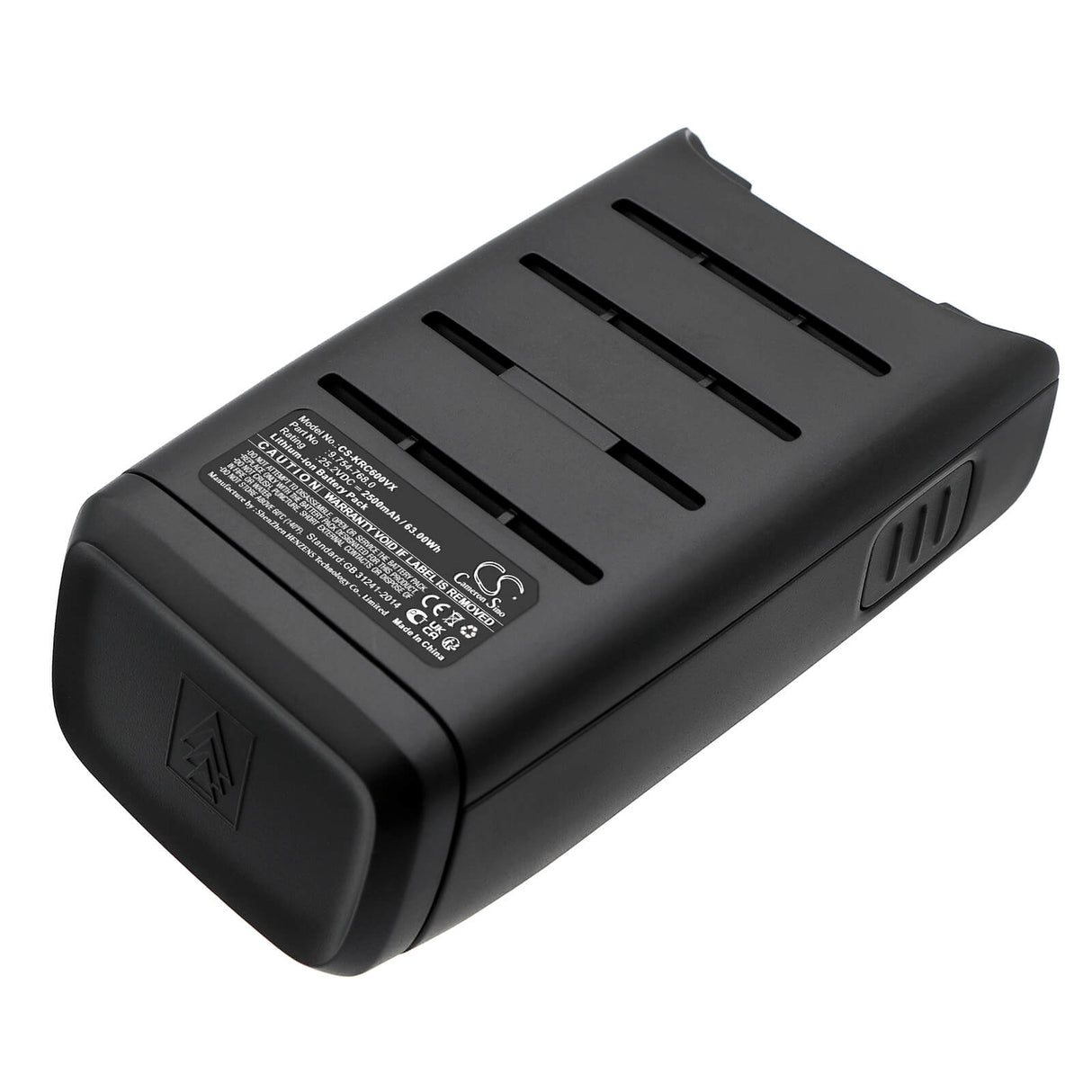 25.2V, Li-ion, 2500mAh, Vacuum battery fits Karcher, Vc 6 Cordless Ourfamily, Vc 6 Cordless Premium Ourfamil, 63.00Wh Vacuum Cameron Sino Technology Limited
