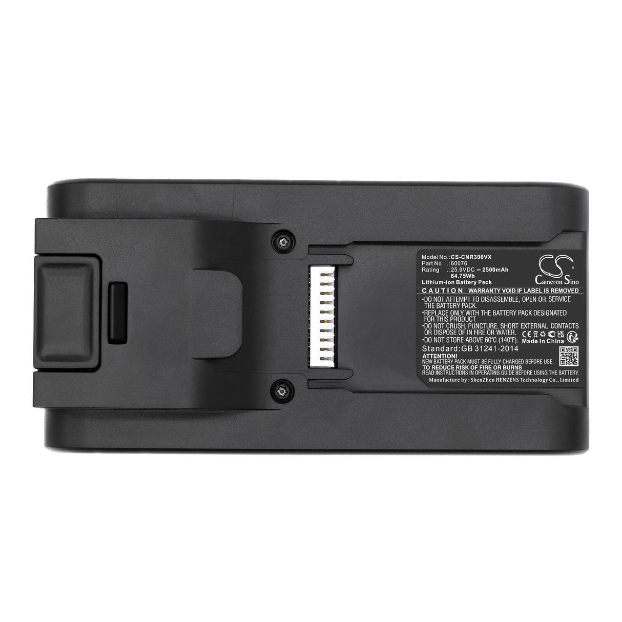25.9V, Li-ion, 2500mAh, Vacuum battery fits Cecotec, Delonghi, 5498, Conga Rockstar 500-05497, Conga Rockstar 600 Hero, 64.75Wh Vacuum Cameron Sino Technology Limited