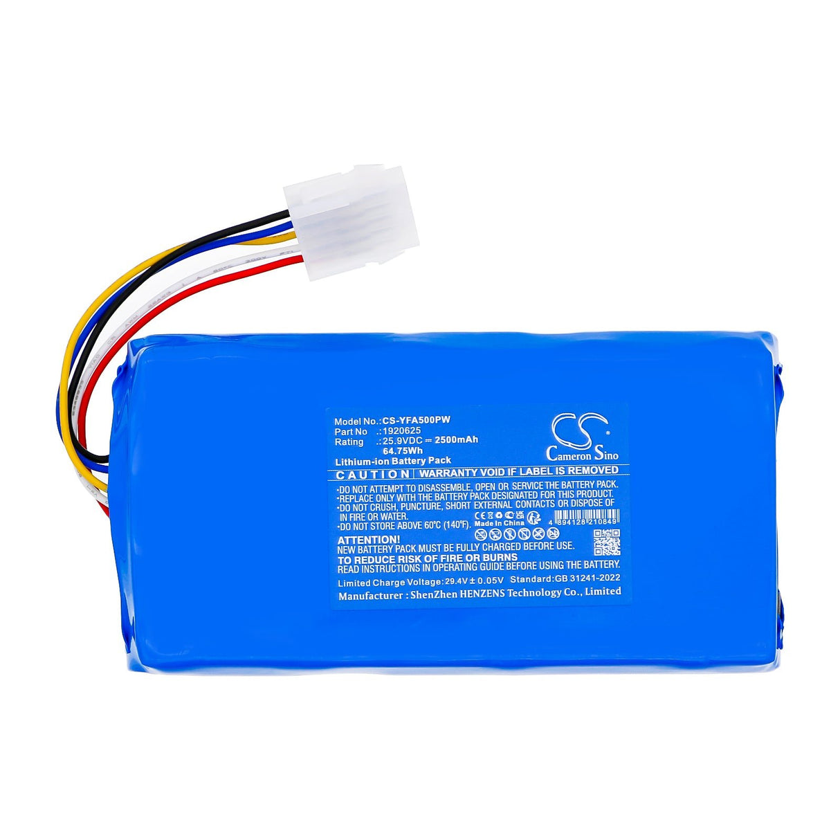 25.9V, Li-ion, 2500mAh, Lawn Mowers battery fits Yard Force, Classic 500, Classic 500 B, 64.75Wh Lawn Mowers Cameron Sino Technology Limited