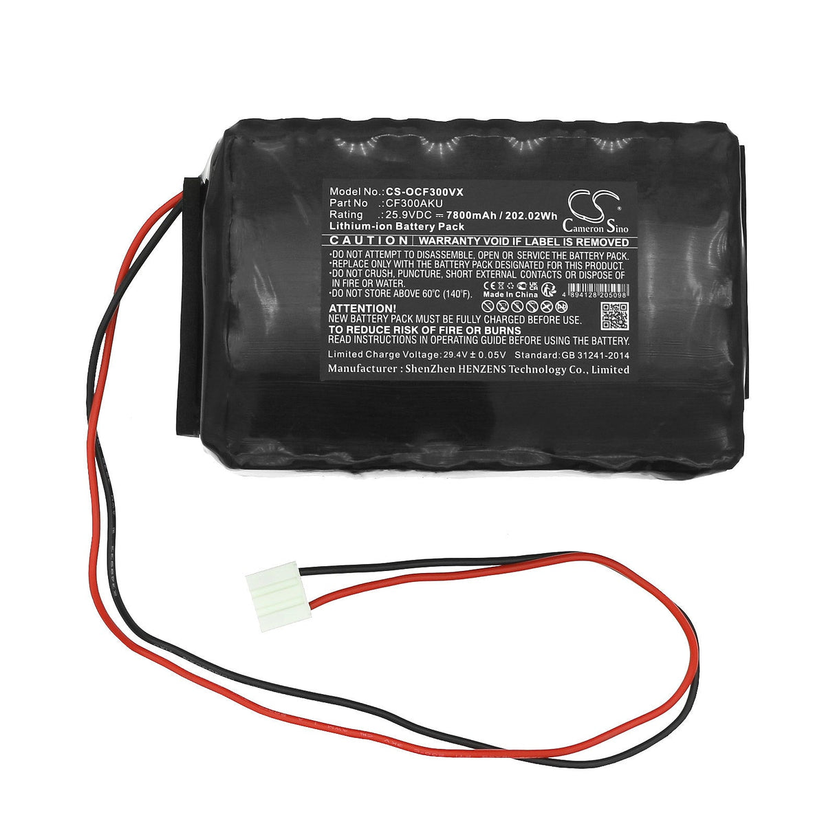 25.9v, Li-ion, 7800mah, Vacuum Battery Fits Orca 300, 202.02wh Vacuum Cameron Sino Technology Limited (Dangerous Goods)