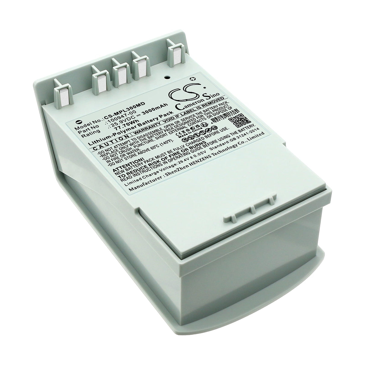 25.9V, Li-Polymer, 3000mAh, Medical battery fits Physio-control, Medtronic, 100947-00, Lucas 2, Lucas 3, 77.70Wh Medical Cameron Sino Technology Limited (Medical)