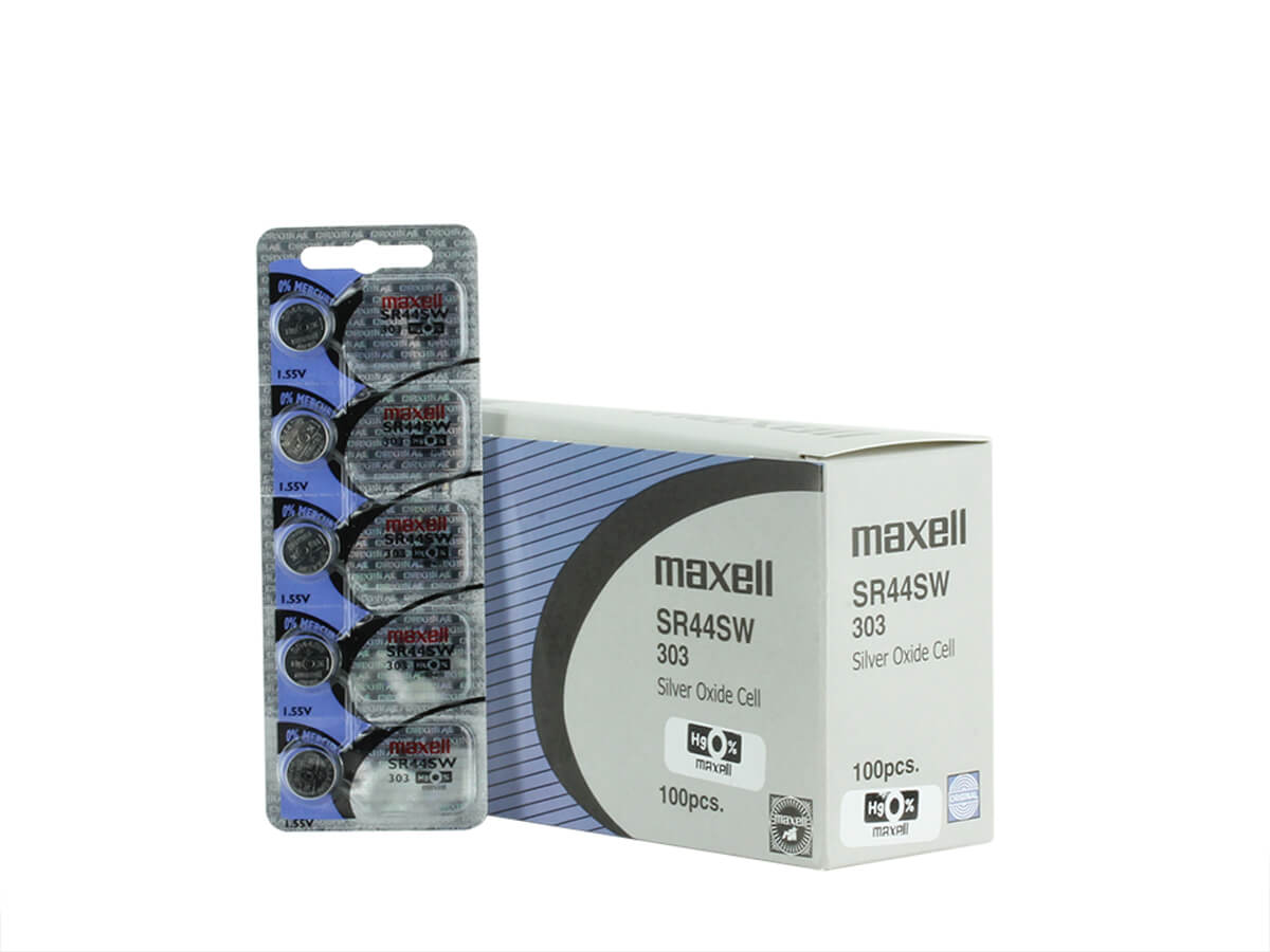 303 - Sr44sw 1.55 Volt Silver Oxide Battery Replacement Coin Cell Batteries Maxell