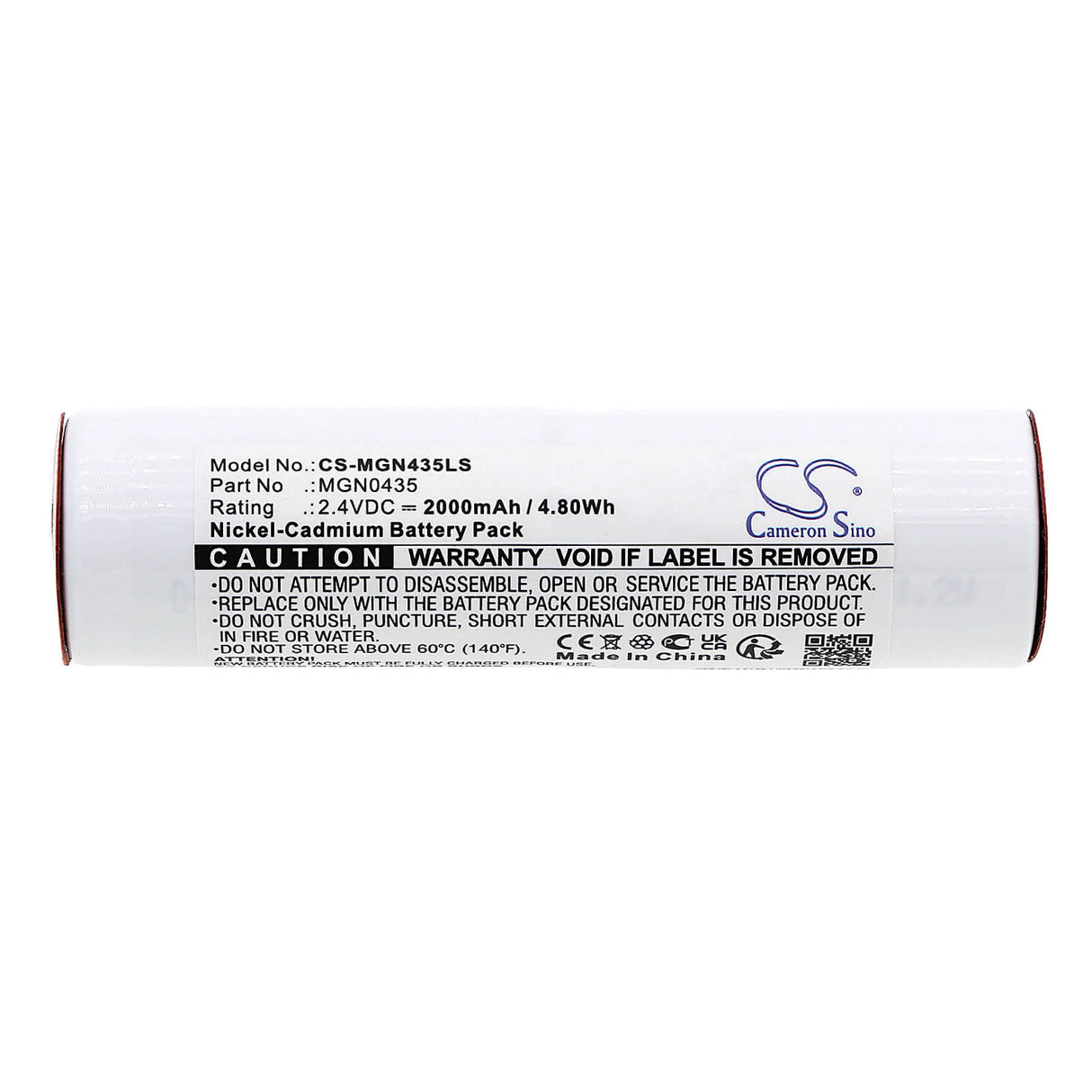 2,4V, Ni-CD, 2000mAh, batterie d'éclairage de secours compatible avec Saft, 2 Krmt 23/43, 134891, 135869, 4,80Wh Éclairage de secours Cameron Sino Technology Limited