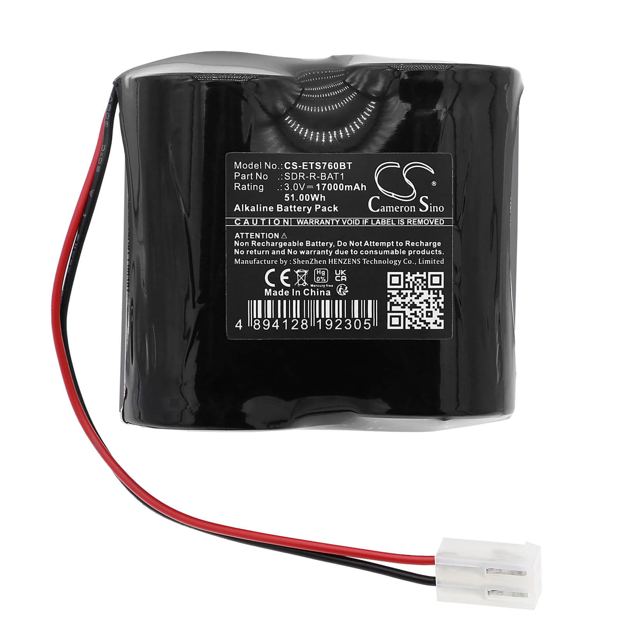 3.0v, Alkaline, 17000mah, Alarm Battery Fits Eaton, 760es Alarm, Scantronic 760sb, 51.00wh Alarm System Cameron Sino Technology Limited