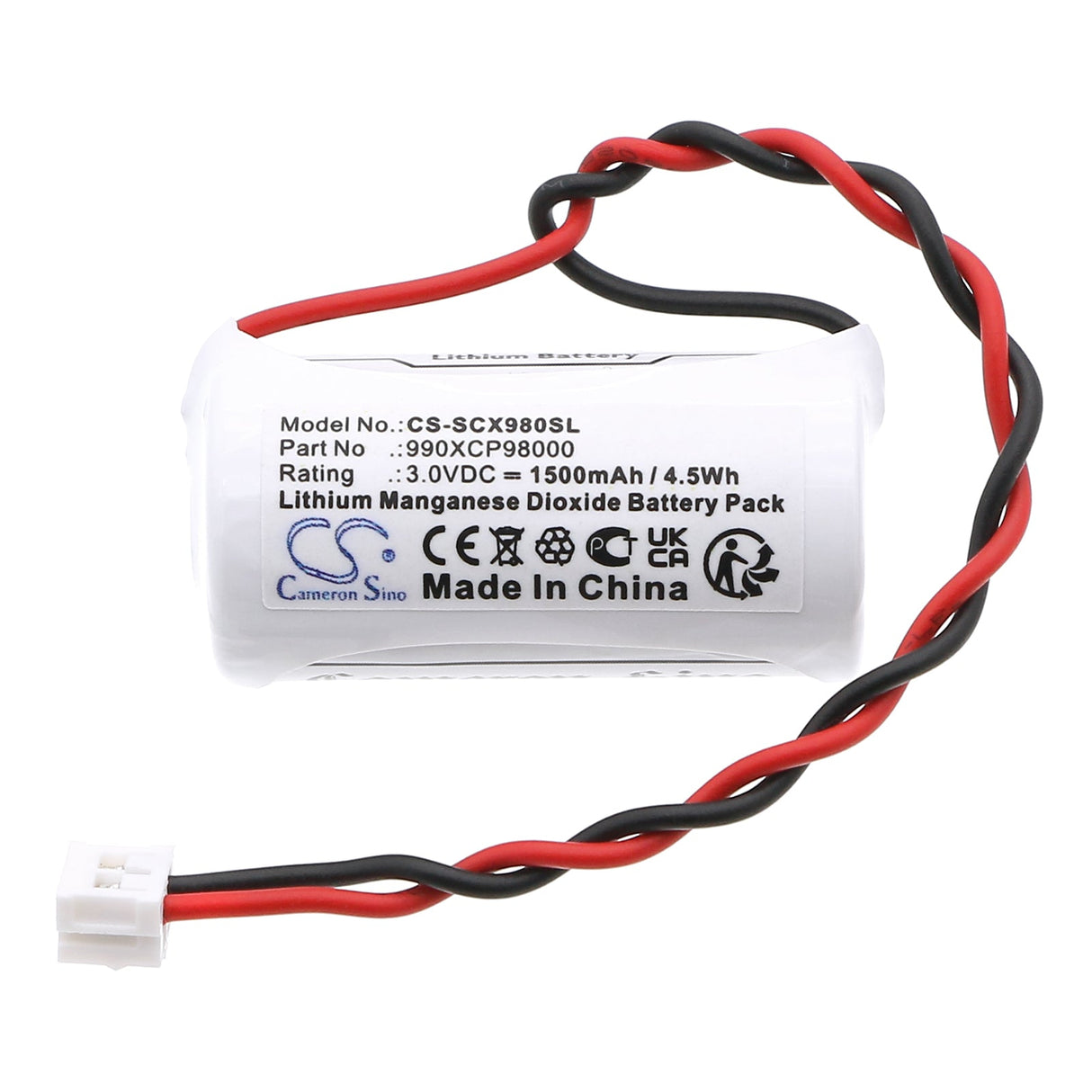 3.0V, Li-MnO2, 1500mAh, PLC battery fits Schneider, 990xcp98000, Modicon Quantum Cpu, Safety Cpu, 4.5Wh PLC Cameron Sino Technology Limited