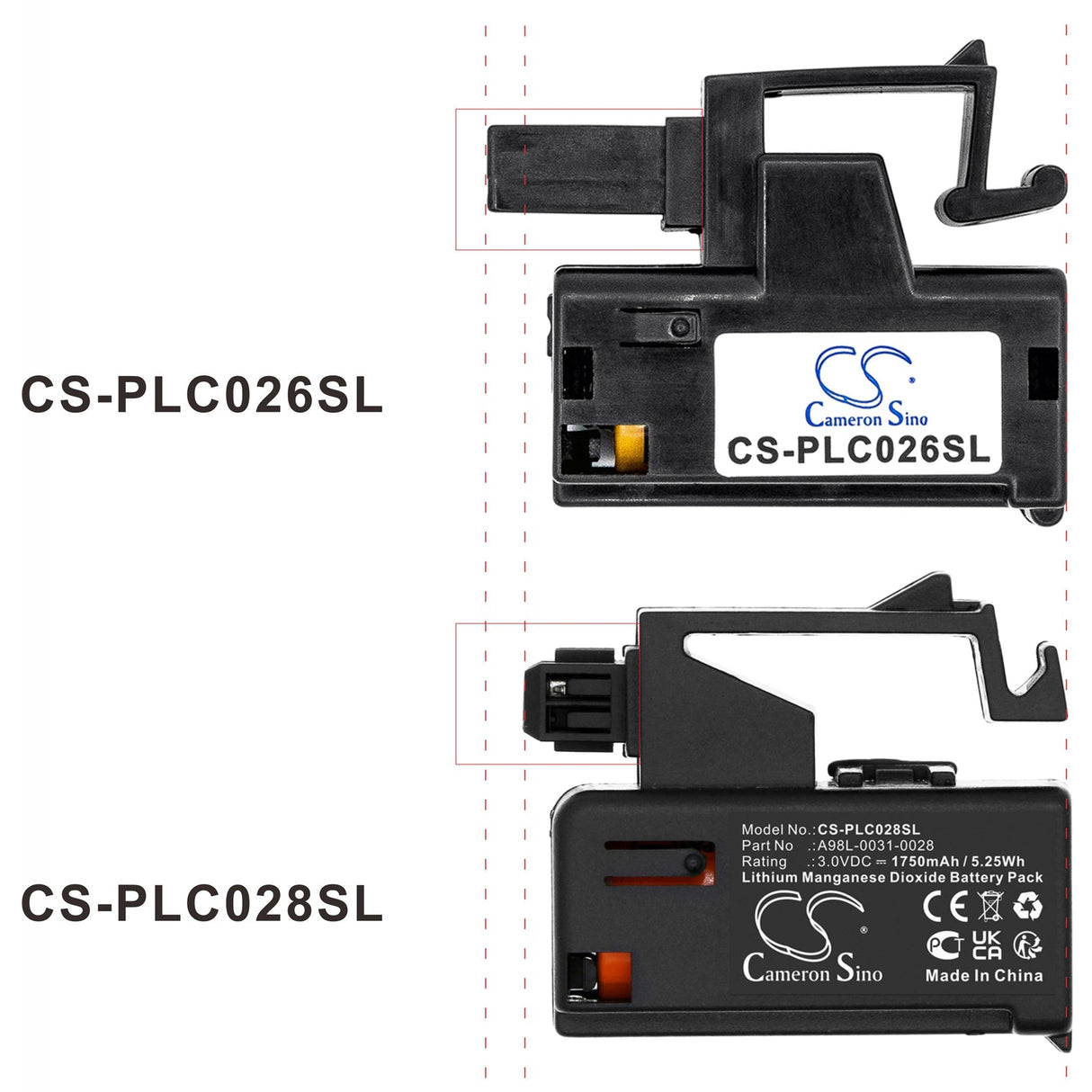 3.0v, Li-mno2, 1750mah, PLC Battery fits Fanuc 30i, 31i, 5.25wh PLC Cameron Sino Technology Limited