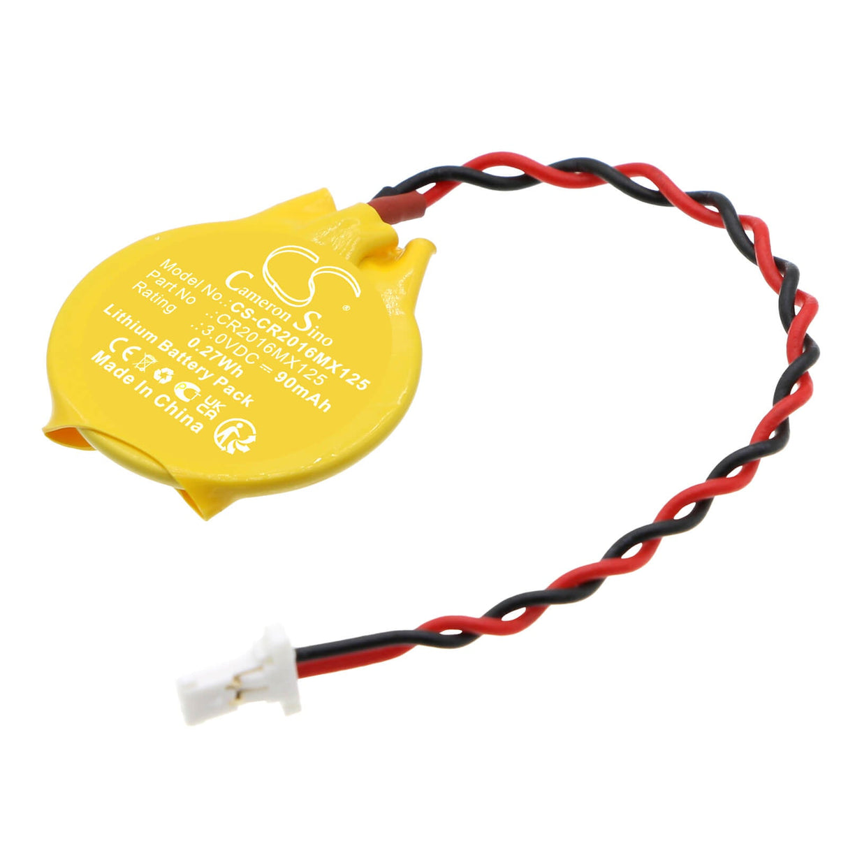 3.0v, Lithium, 90mah, Batterie de Cameron Sino, Pack de batteries, Pack de batteries 0.27wh Cameron Sino Technology Limited