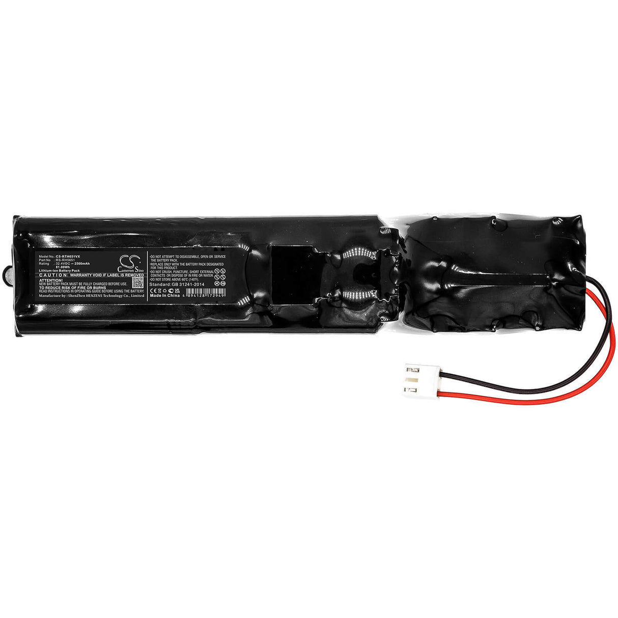 32.4V, Li-ion, 2500mAh, Vacuum battery fits Tefal, Rowenta, Air Force Extreme, Air Force Extreme Silence, Rh889 Broom, 81.0Wh Vacuum Cameron Sino Technology Limited