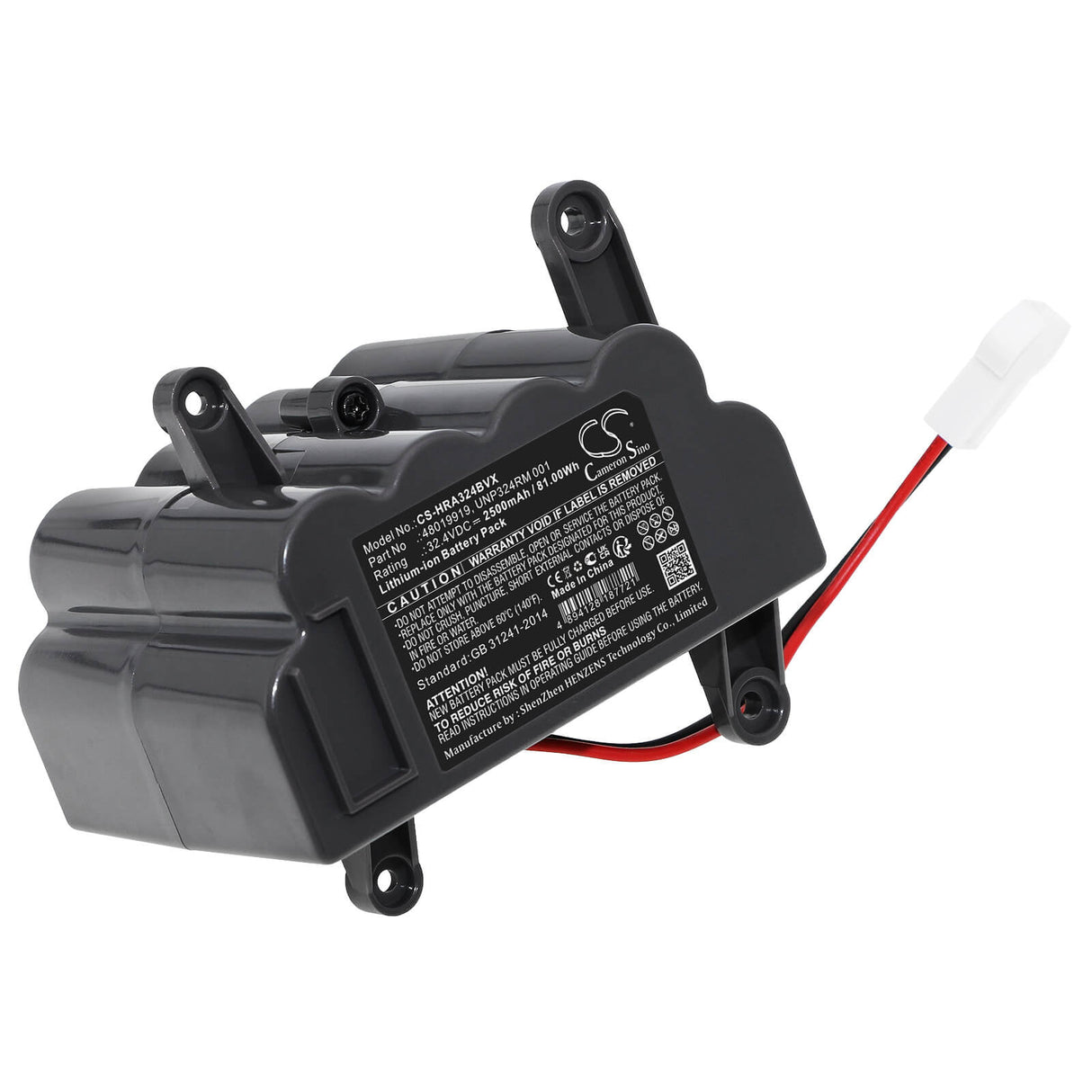 32.4V, Li-ion, 2500mAh, Vacuum battery fits Hoover, 39400263, 39400269, 39400338, 81.00Wh Vacuum Cameron Sino Technology Limited