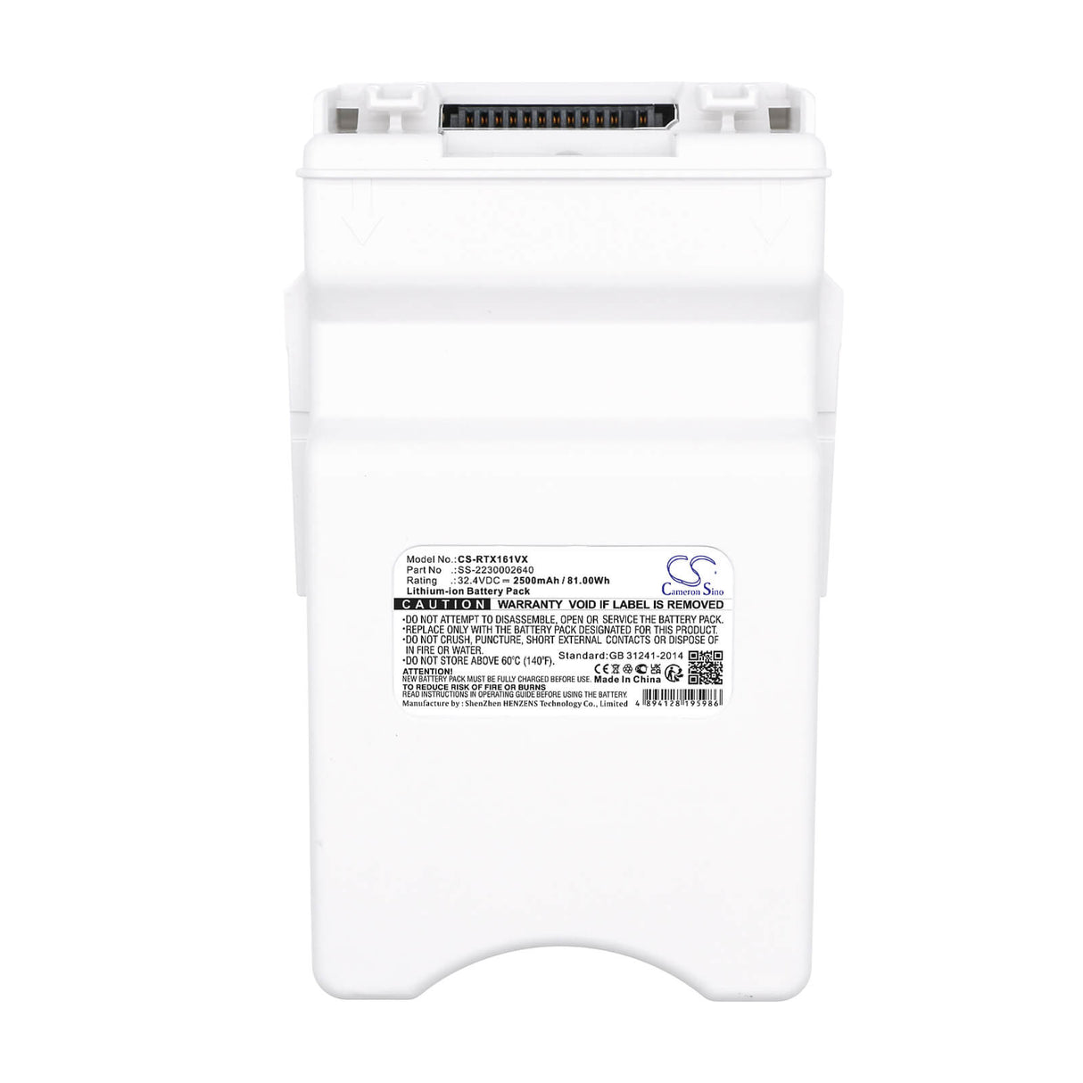32.4v, Li-ion, 2500mah, Vacuum Battery Fits Rowenta, Ix7757ea/411, Ix7767ea/410, 81.00wh Vacuum Cameron Sino Technology Limited (Suspended)