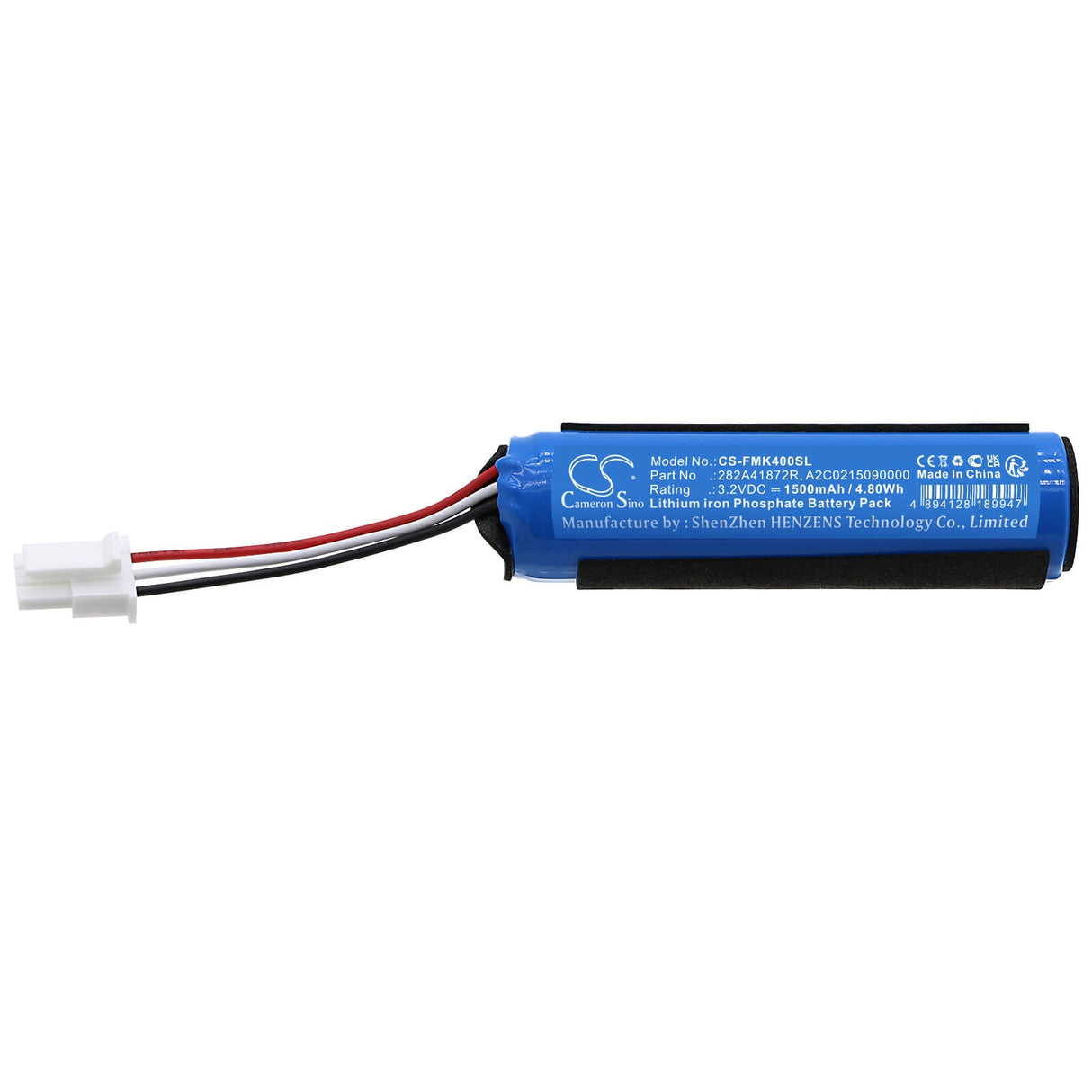 3.2V, LiFePO4, 1500mAh, batterie de secours convient à Renault, Toyota, Ford, 282a41872r, Focus Mk4 Lx7t-am, 4.8Wh Emergency Supply Cameron Sino Technology Limited
