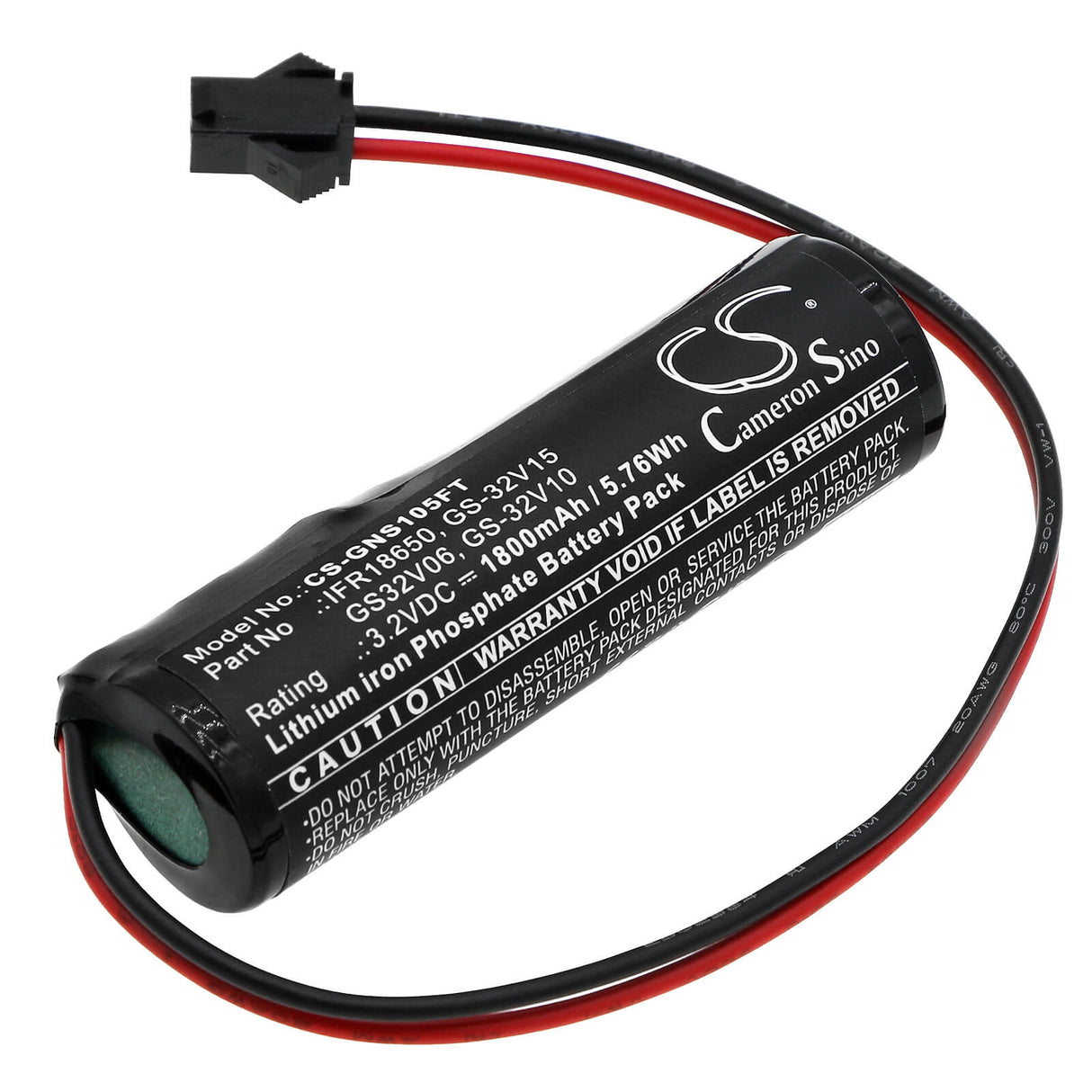 3.2V, LiFePO4, 1800mAh, batterie solaire s'adapte à Gama Sonic, Gs32v06, Baytown Bulb Gs-106b, Baytown Gs-106, 5.76Wh Batterie solaire Cameron Sino Technology Limited