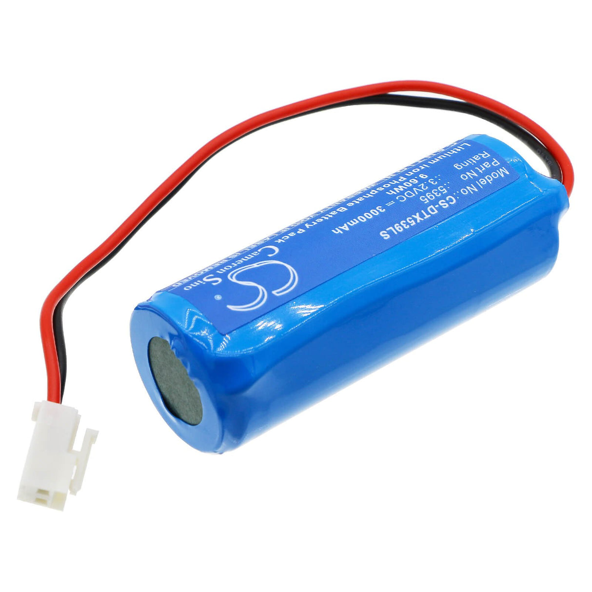 3,2V, LiFePO4, 3000mAh, Batterie d'éclairage d'urgence compatible avec Dotlux, 5395, 5389, Exit, 9,60Wh Eclairage d'urgence Cameron Sino Technology Limited