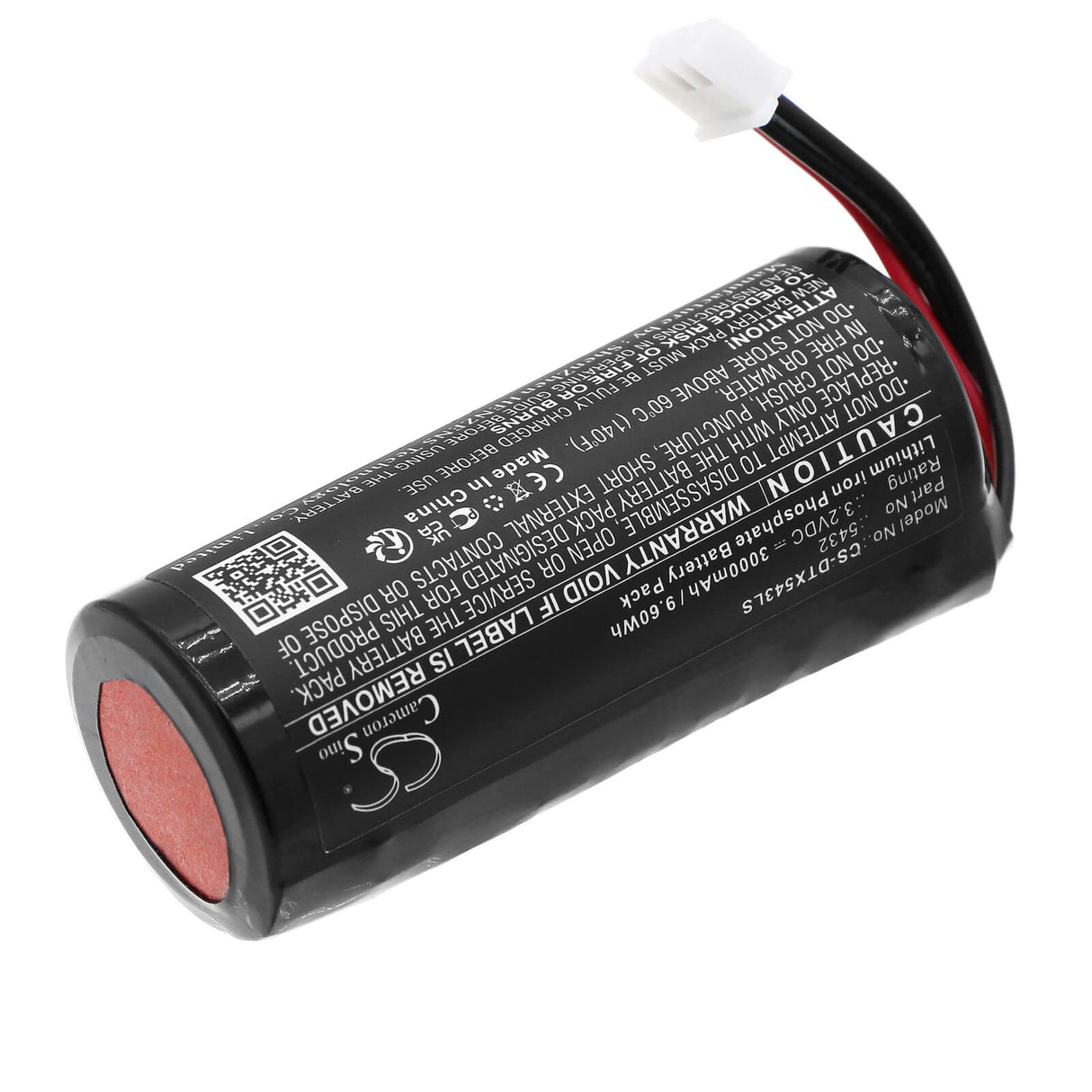 3.2V, LiFePO4, 3000mAh, Batterie d'éclairage de secours compatible avec Dotlux, 5432, Lightbarexit, 9.60Wh Éclairage de secours Cameron Sino Technology Limited