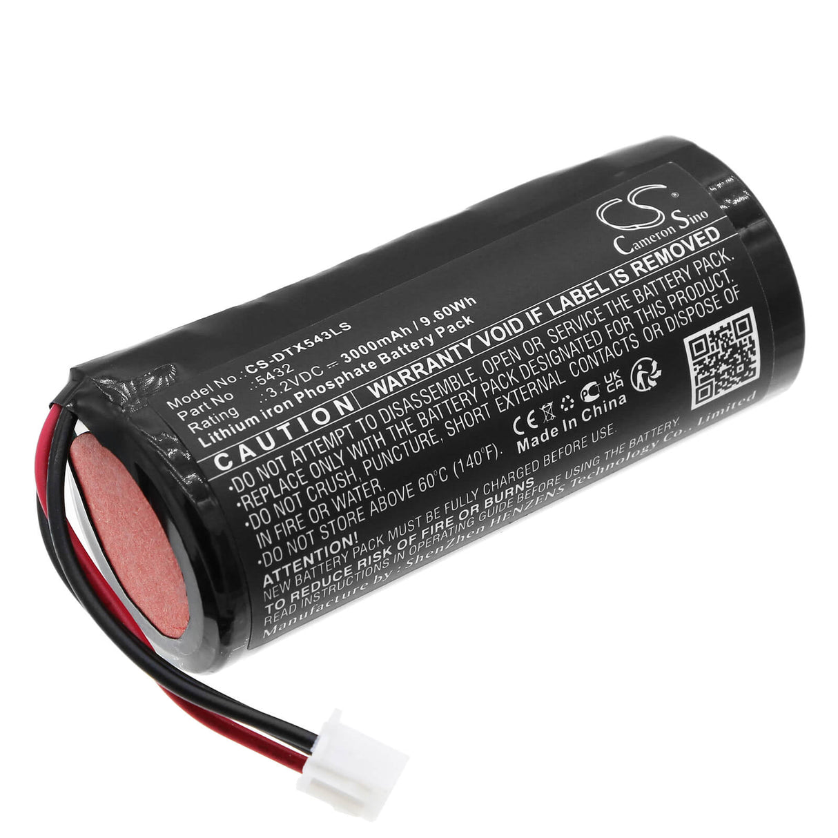 3.2V, LiFePO4, 3000mAh, Batterie d'éclairage de secours compatible avec Dotlux, 5432, Lightbarexit, 9.60Wh Éclairage de secours Cameron Sino Technology Limited