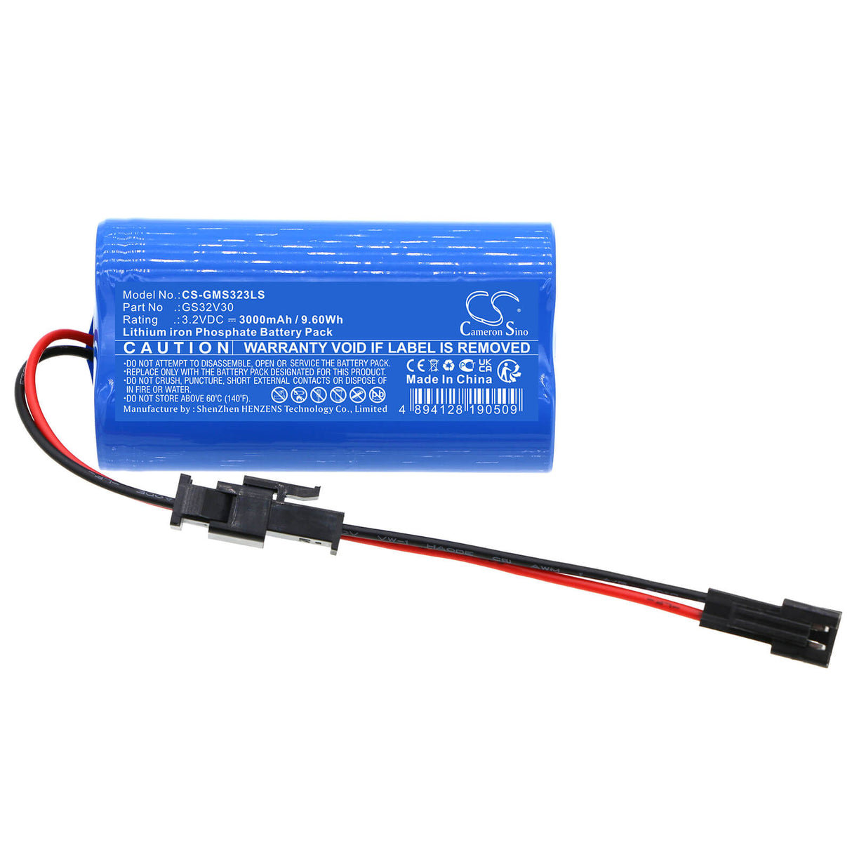 3.2v, Lifepo4, 3000mah, Solar Battery Fits Gama Sonic 97k012, Gs-103, Gs-104, 9.60wh Solar Battery Cameron Sino Technology Limited