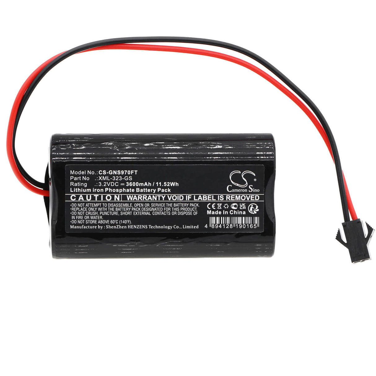 3.2V, LiFePO4, 3600mAh, Solar Battery battery fits Gama Sonic, Xml-323-gs, Gs-103, Gs-104, 11.52Wh Solar Battery Cameron Sino Technology Limited
