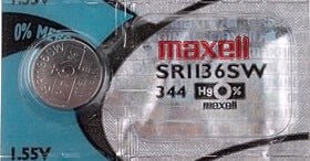 344 - Sr1136sw 1.55 Volt Silver Oxide Battery Replacement Coin Cell Batteries Maxell