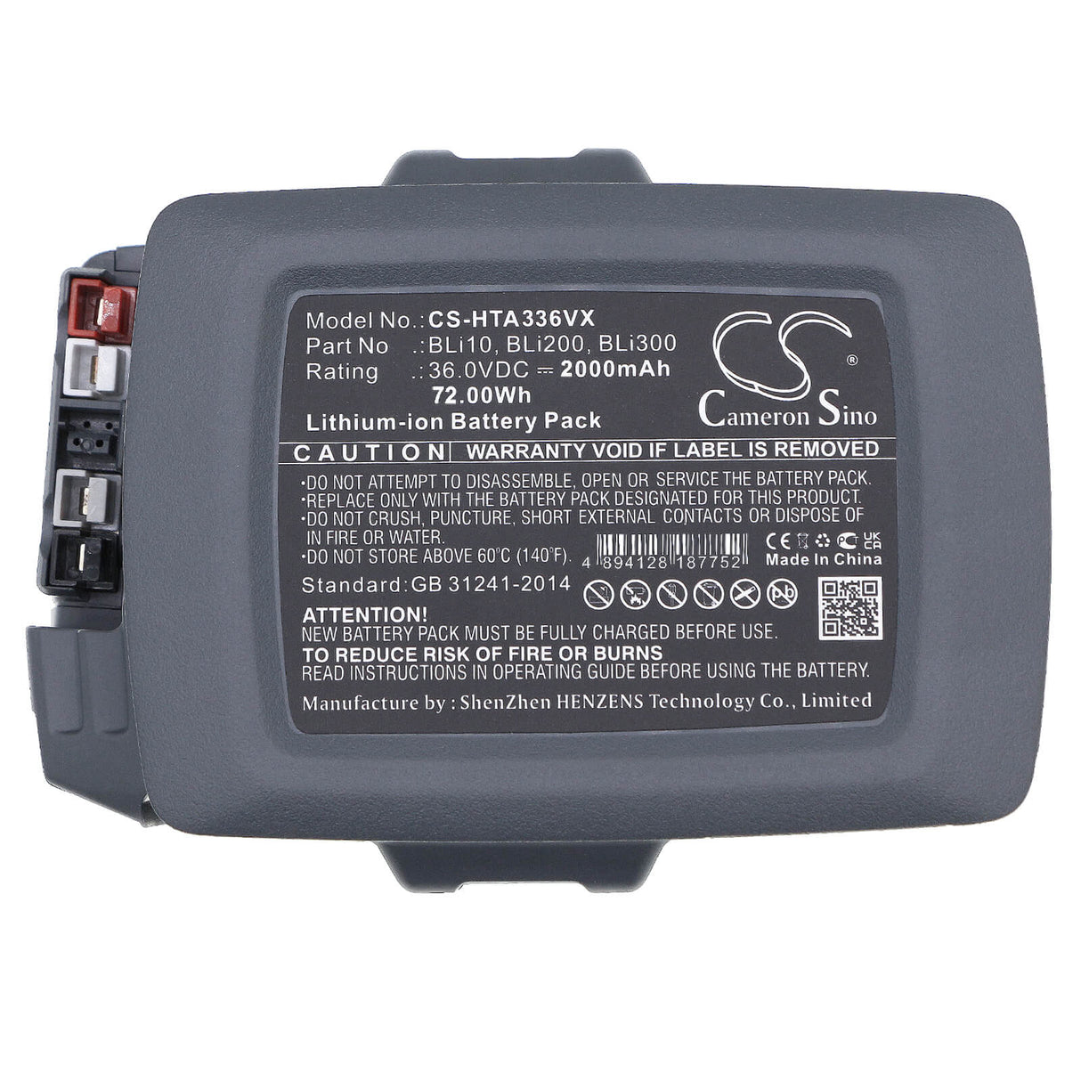 36.0V, Li-ion, 2000mAh, Lawn Mowers battery fits Husqvarna, 967 07 19-01, 110il, 115ihd45, 72.00Wh Lawn Mowers Cameron Sino Technology Limited