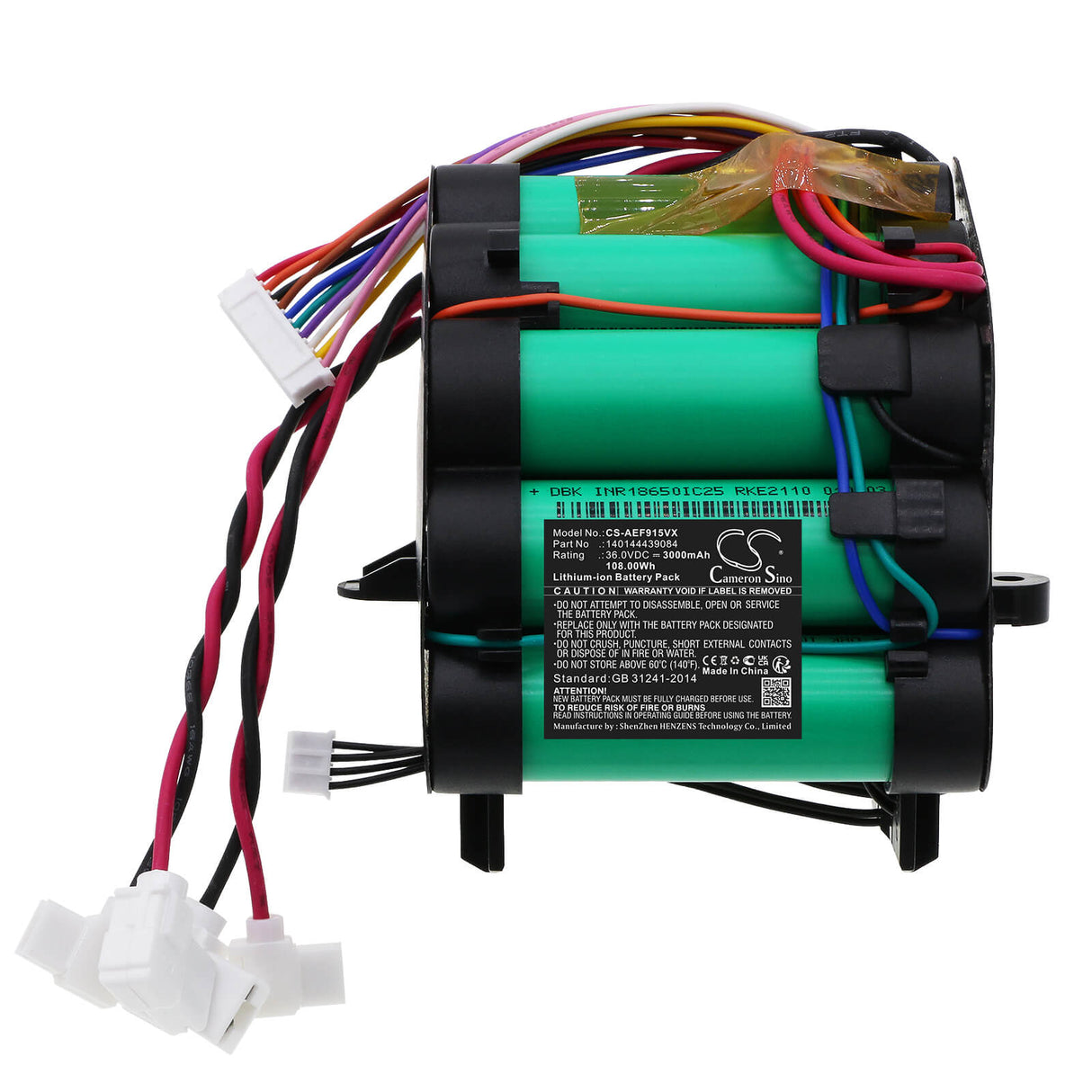 36.0V, Li-ion, 3000mAh, Vacuum battery fits Aeg, Electrolux, Flexlift Pf9, Fx9, Fx9-1-4ig, 108.00Wh Vacuum Cameron Sino Technology Limited (Dangerous Goods)