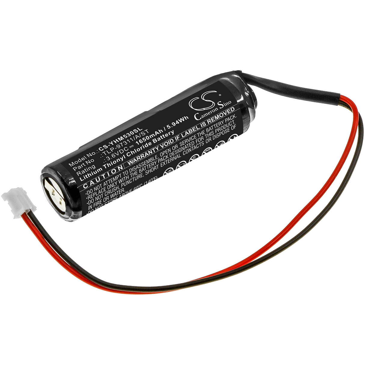 3.6v, 1650mah, Li-socl2 Battery Fit's Yamaha, Kca-m53g, Kca-m53go-10, Ts-x, 5.94wh PLC Cameron Sino Technology Limited