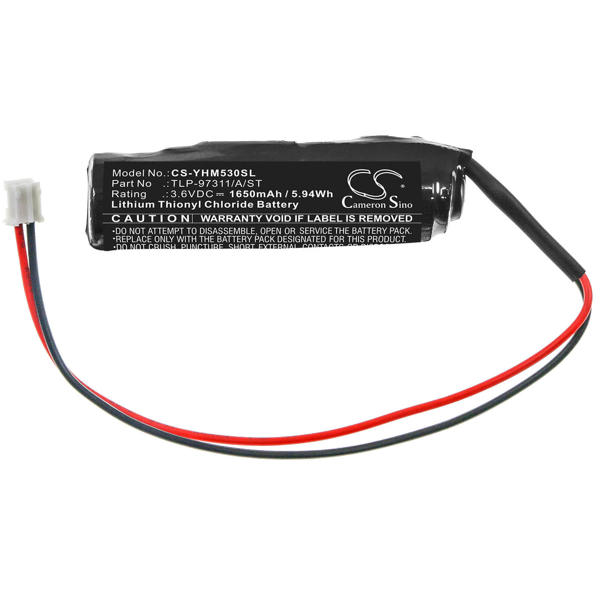 3.6v, 1650mah, Li-socl2 Battery Fit's Yamaha, Kca-m53g, Kca-m53go-10, Ts-x, 5.94wh PLC Cameron Sino Technology Limited