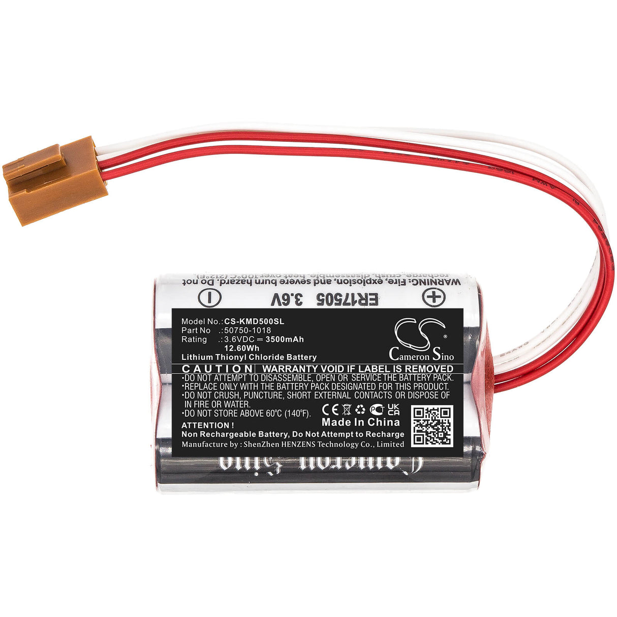 3.6v, 3500mah, Li-socl2 Battery Fit's Kawasaki, Md500n, 12.60wh PLC Cameron Sino Technology Limited