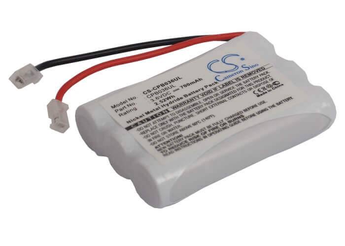 3.6V, Ni-MH, 700mAh, Cordless Phone battery fits Gp, Universal, 60aaam3bmu, 2.52Wh Cordless Phone Cameron Sino Technology Limited (Cordless Phone)