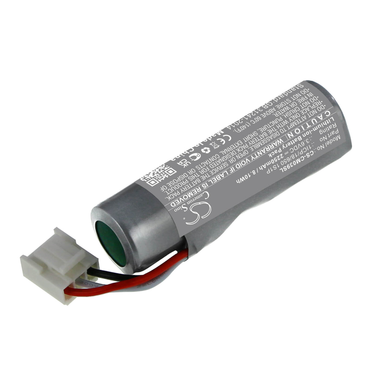 3,6V, Li-ion, 2250mAh, Batterie Pack batterie compatible avec Custom Battery Packs, 1icp/18/650 1s1p, 8,1Wh Batterie Pack Cameron Sino Technology Limited