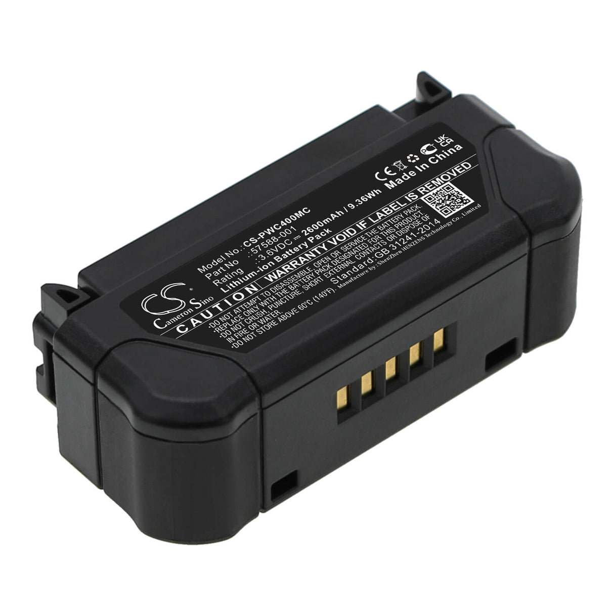 3.6v, Li-ion, 2600mah, Battery Fits Panasonic I-pro Bwc4000 Body-worn Camera, Wv-bwc4000, 9.36wh Body Camera Cameron Sino Technology Limited (Suspended)