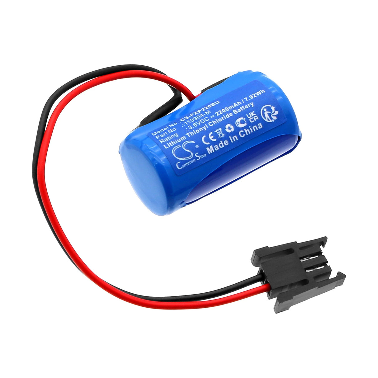 3,6v, Li-socl2, 2200mah, Batterie médicale compatible avec Fukada Ecg Analyzer Fcp2201g Memory, Fcp2101 Memory, 7,92wh Medical Cameron Sino Technology Limited (Médical)