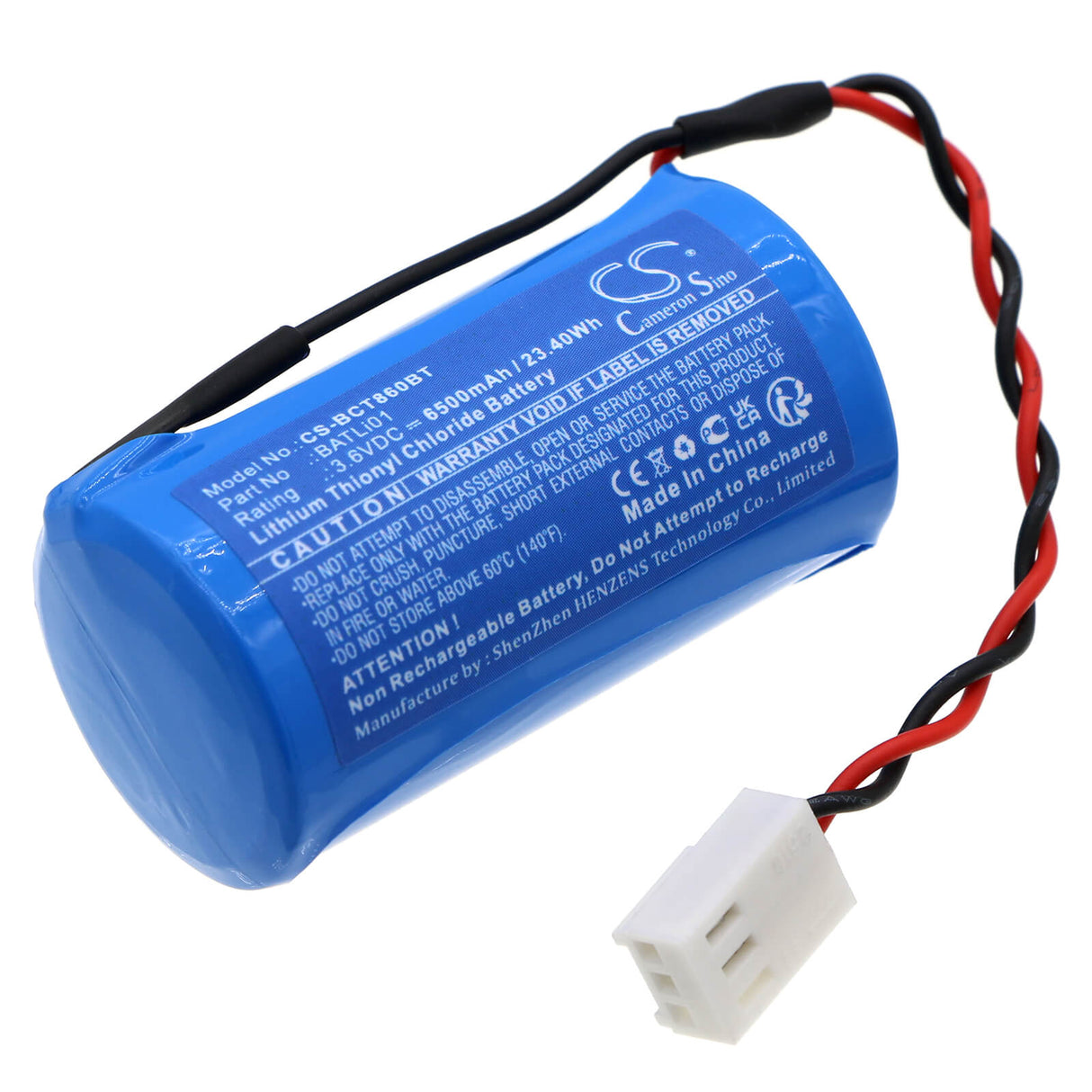 3.6v, Li-socl2, 6500mah, Alarm Battery Fits Daitem, D8000, D8101, 23.40wh Alarm System Cameron Sino Technology Limited