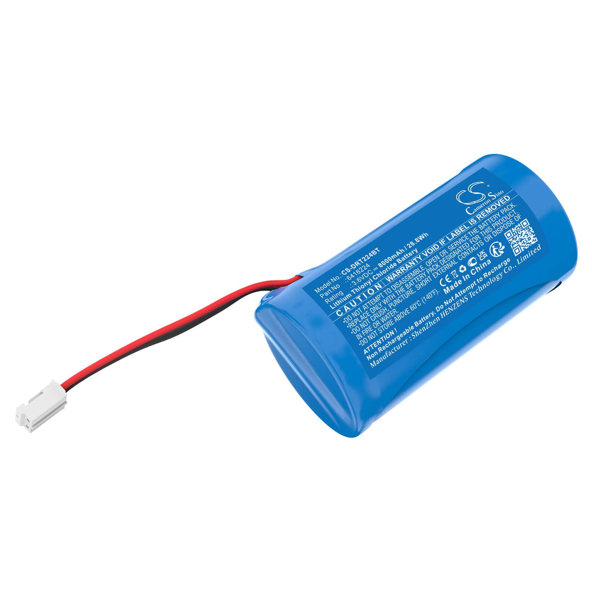 3.6V, Li-SOCl2, 8000mAh, Alarm System battery fits Delta Dore, Bilens, Bi-lentille Video, 28.8Wh Alarm System Cameron Sino Technology Limited