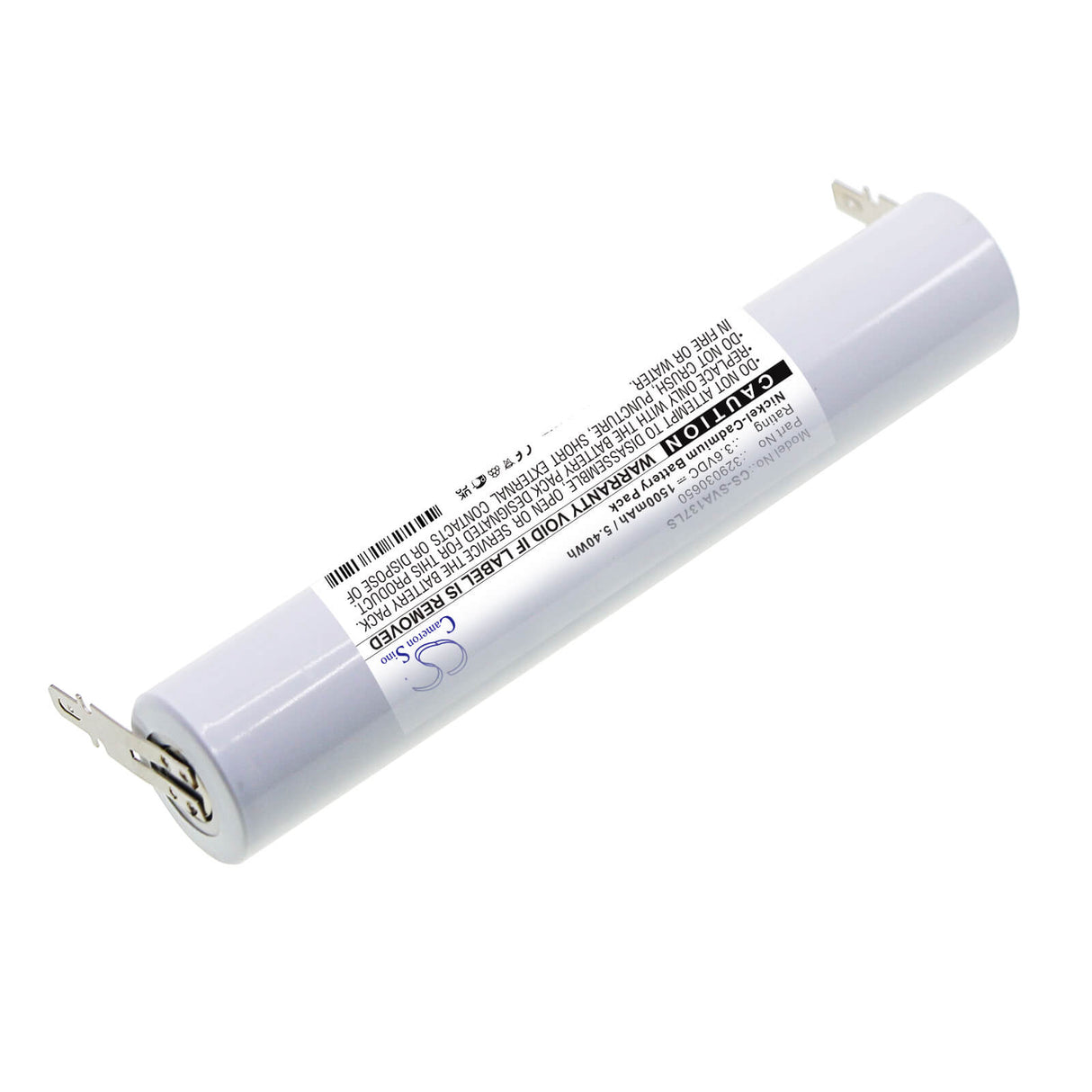 3.6V, Ni-CD, 1500mAh, Batterie d'éclairage de secours compatible avec Schneider, 329030650, Vtd137, 5.40Wh Éclairage d'urgence Cameron Sino Technology Limited