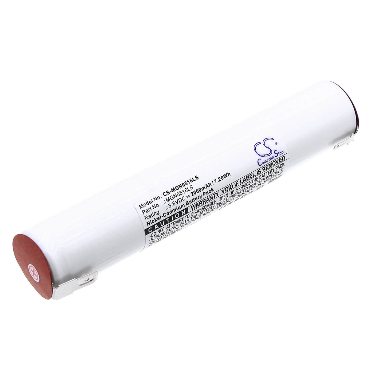 3.6V, Ni-CD, 2000mAh, Batterie d'éclairage de secours compatible avec Cameron Sino Technologies, CS-MGN0516LS, 7.20Wh Éclairage de secours Cameron Sino Technology Limited