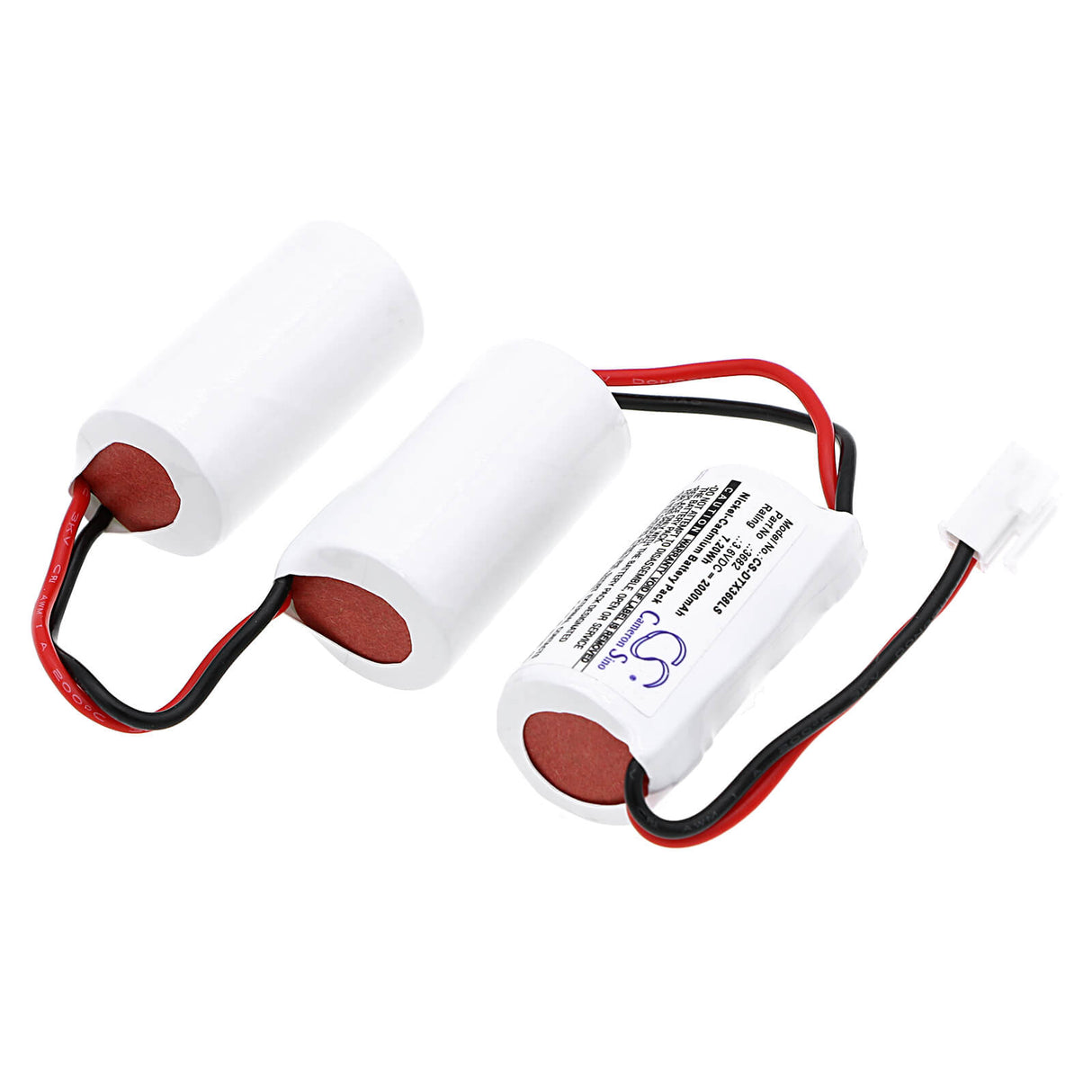 3,6V, Ni-CD, 2000mAh, batterie d'éclairage de secours compatible avec Dotlux, 3682, 3679, Exittop, 7,20Wh Éclairage de secours Cameron Sino Technology Limited
