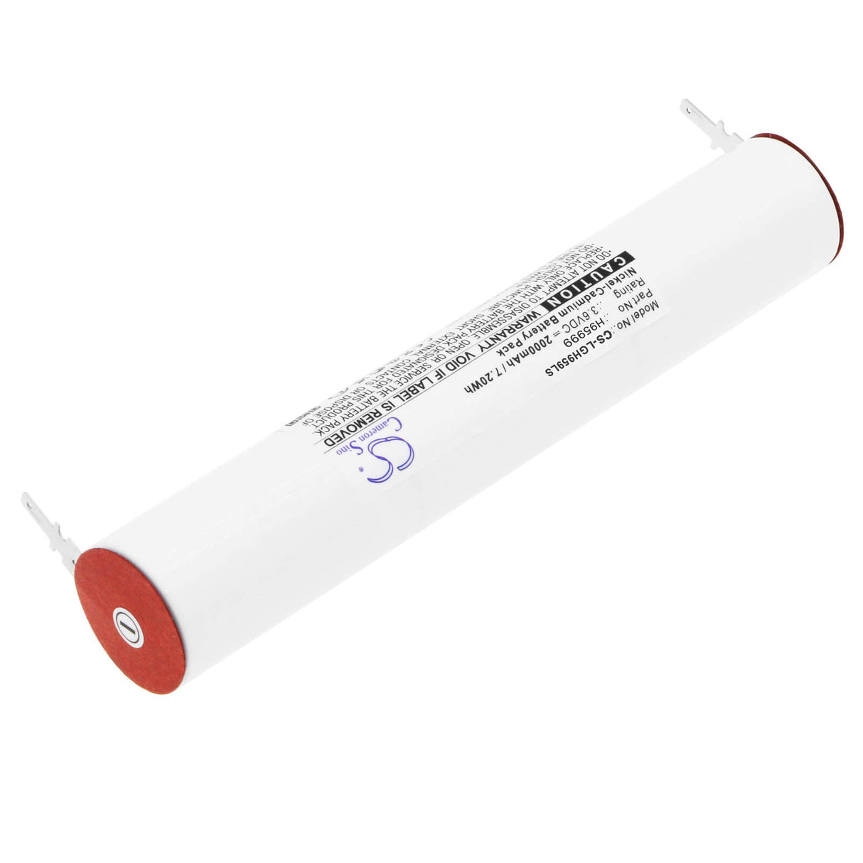 3,6V, Ni-CD, 2000mAh, batterie d'éclairage de secours compatible avec Legrand, 803832, 61883, 7,20Wh Éclairage de secours Cameron Sino Technology Limited