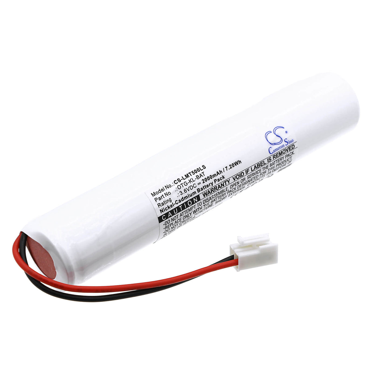 3,6V, Ni-CD, 2000mAh, batterie d'éclairage de secours compatible avec Lumenxl, Otg-kl-bat, Otg-ef-55, Otg-kl, 7,20Wh Éclairage de secours Cameron Sino Technology Limited