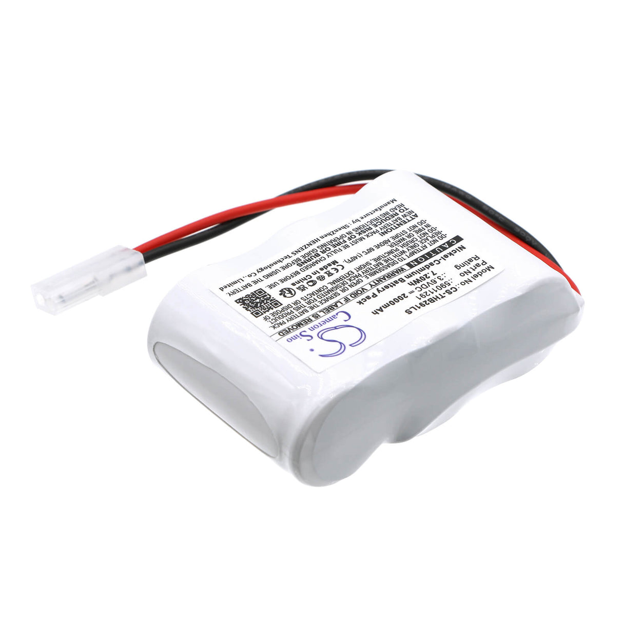 3.6V, Ni-CD, 2000mAh, batterie d'éclairage de secours compatible avec Thorn Voyager, 59011291, 96633305, 96633308, 7.20Wh Éclairage de secours Cameron Sino Technology Limited
