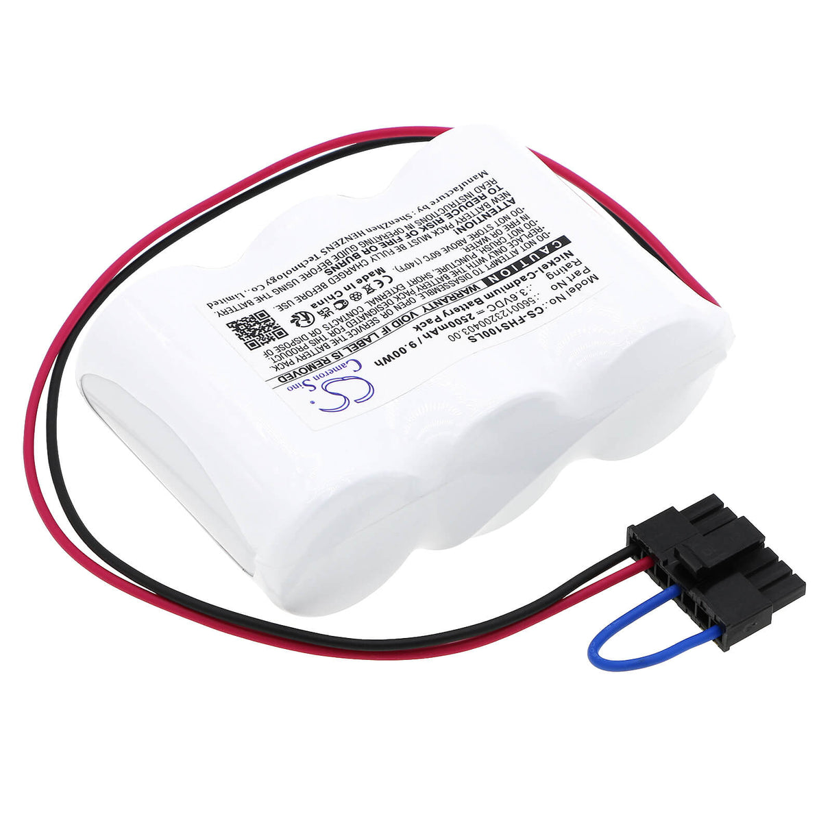 3.6V, Ni-CD, 2500mAh, Batterie d'éclairage d'urgence compatible avec Fulham, 5600123200403, Hotspot 1, 9.00Wh Éclairage d'urgence Cameron Sino Technology Limited