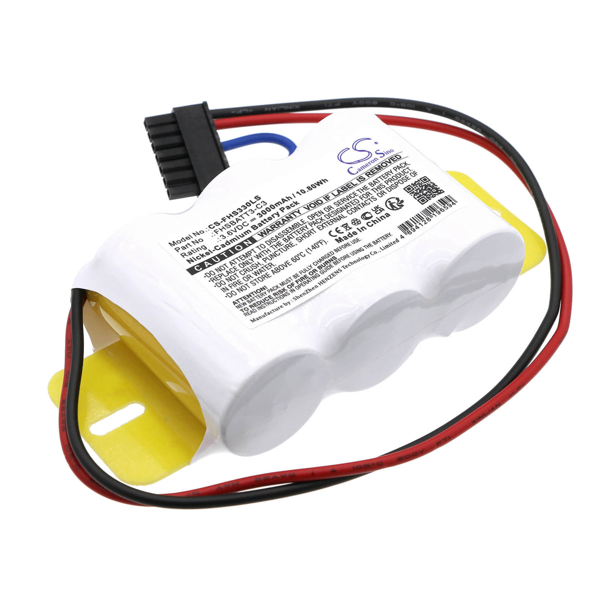 3.6V, Ni-CD, 3000mAh, batterie d'éclairage d'urgence compatible avec Fullham, Fhsbatt3-c3, 10.80Wh Éclairage d'urgence Cameron Sino Technology Limited
