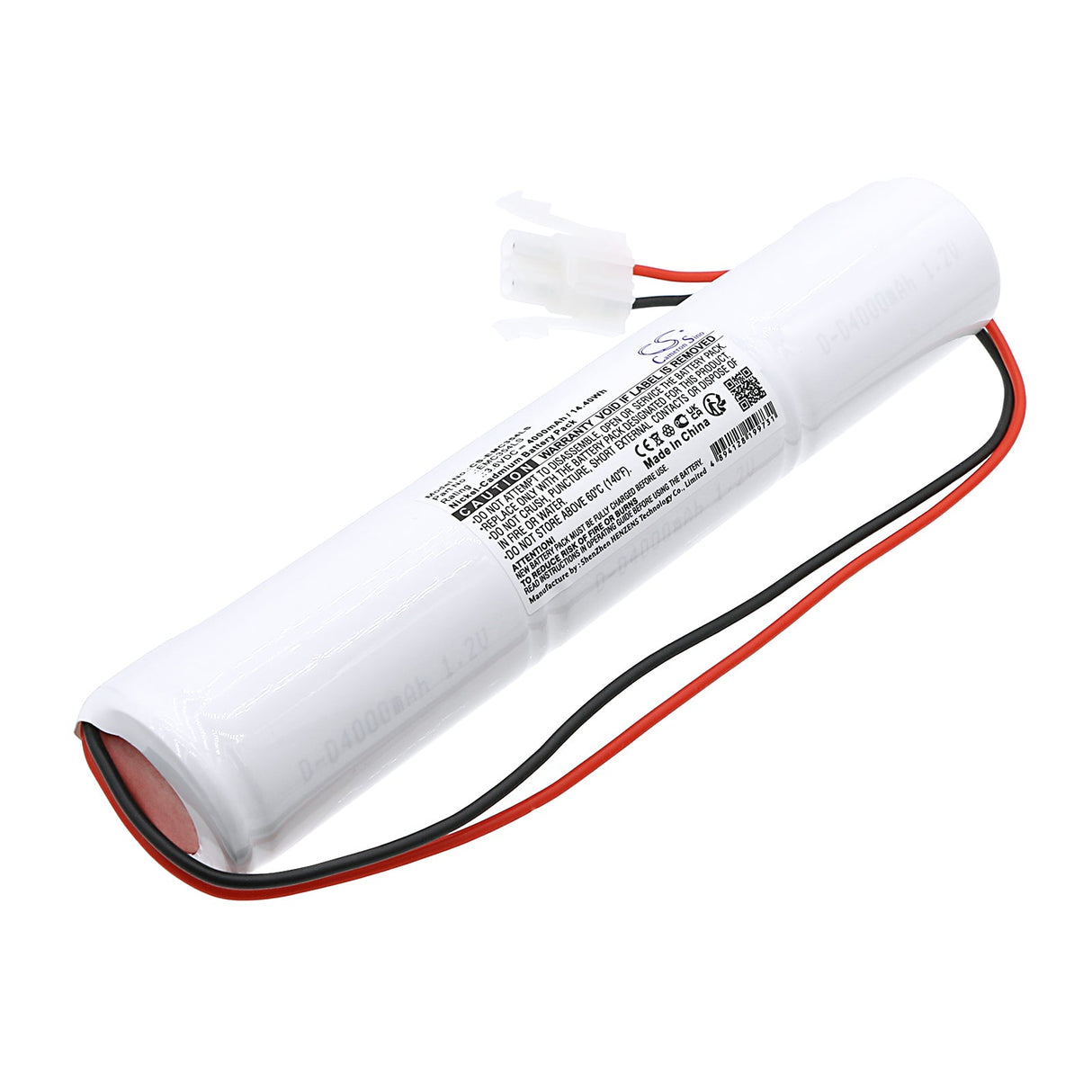 3,6V, Ni-CD, 4000mAh, batterie d'éclairage de secours, BATTERIE 3D 45NC70 CON, 14,40Wh Éclairage de secours Cameron Sino Technology Limited
