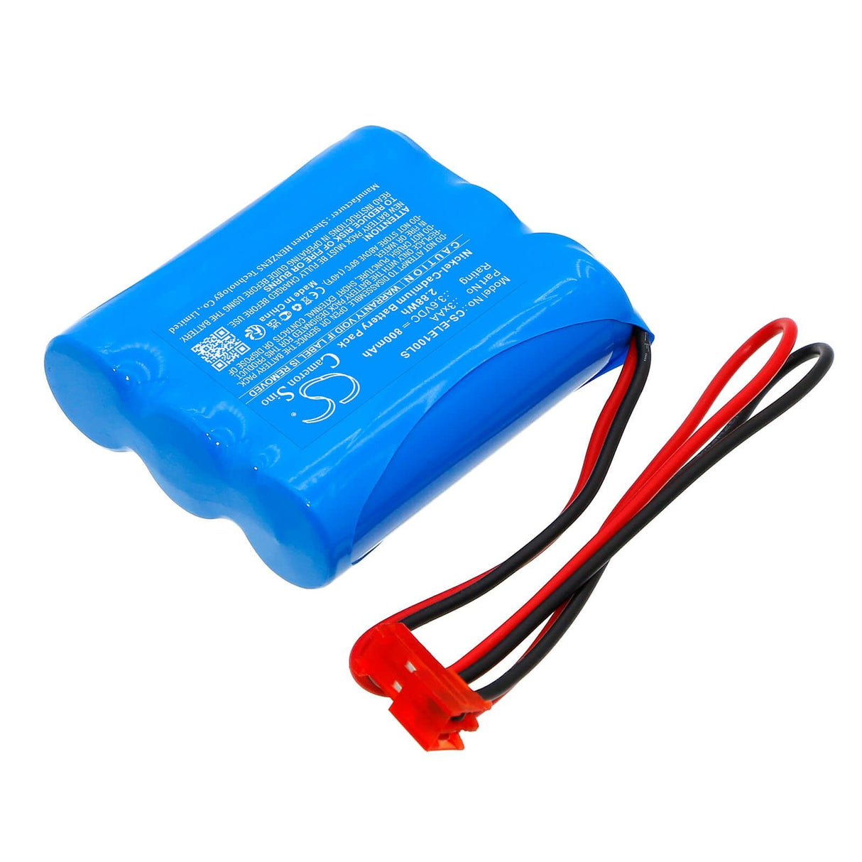 3,6V, Ni-CD, 800mAh, Batterie d'éclairage d'urgence compatible avec Elxteu, 3xaa, Meilleur éclairage de sortie d'urgence S, 2,88Wh Éclairage d'urgence Cameron Sino Technology Limited