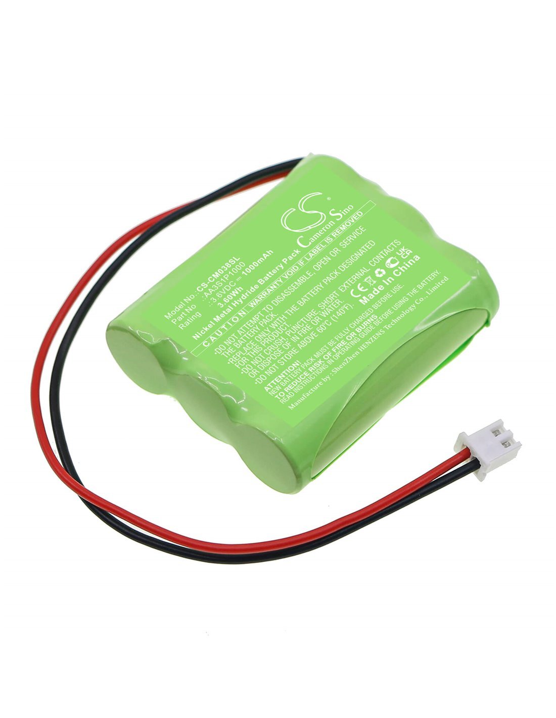 3.6v, Ni-mh, 1000mah, Battery Fits Custom Battery Packs, Aa3s1p1000, 3.60wh Battery Pack Cameron Sino Technology Limited