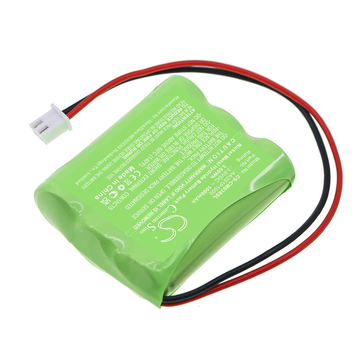 3.6v, Ni-mh, 1000mah, Battery Fits Custom Battery Packs, Aa3s1p1000, 3.60wh Battery Pack Cameron Sino Technology Limited