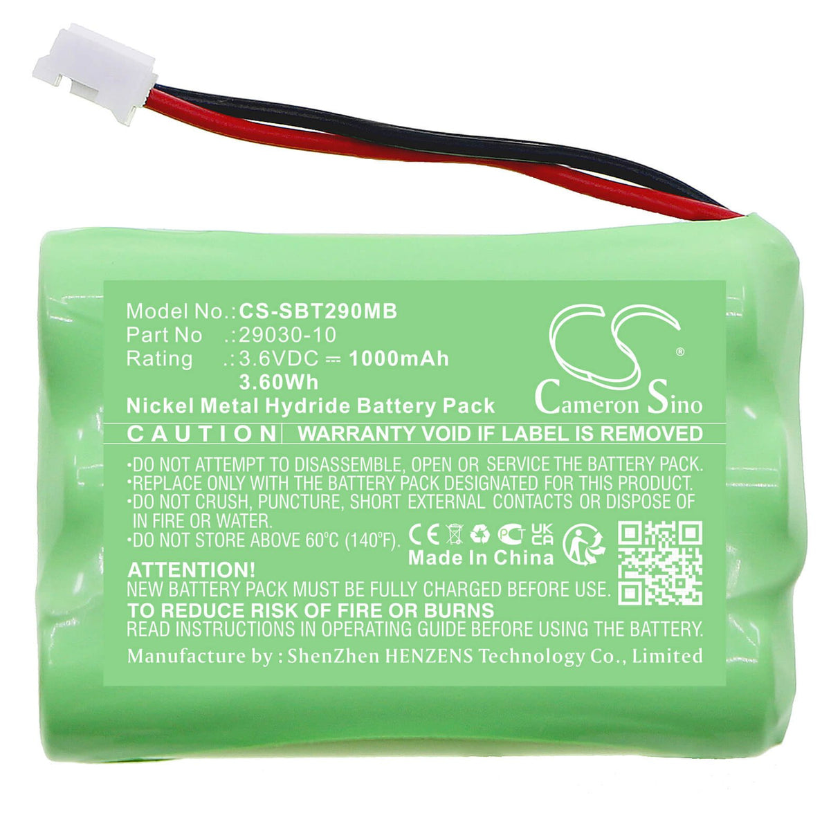 3.6v, Ni-mh, 1000mah, Babyphone Battery Fits Summer, 285650a, 28650, 3.6wh BabyPhone Cameron Sino Technology Limited