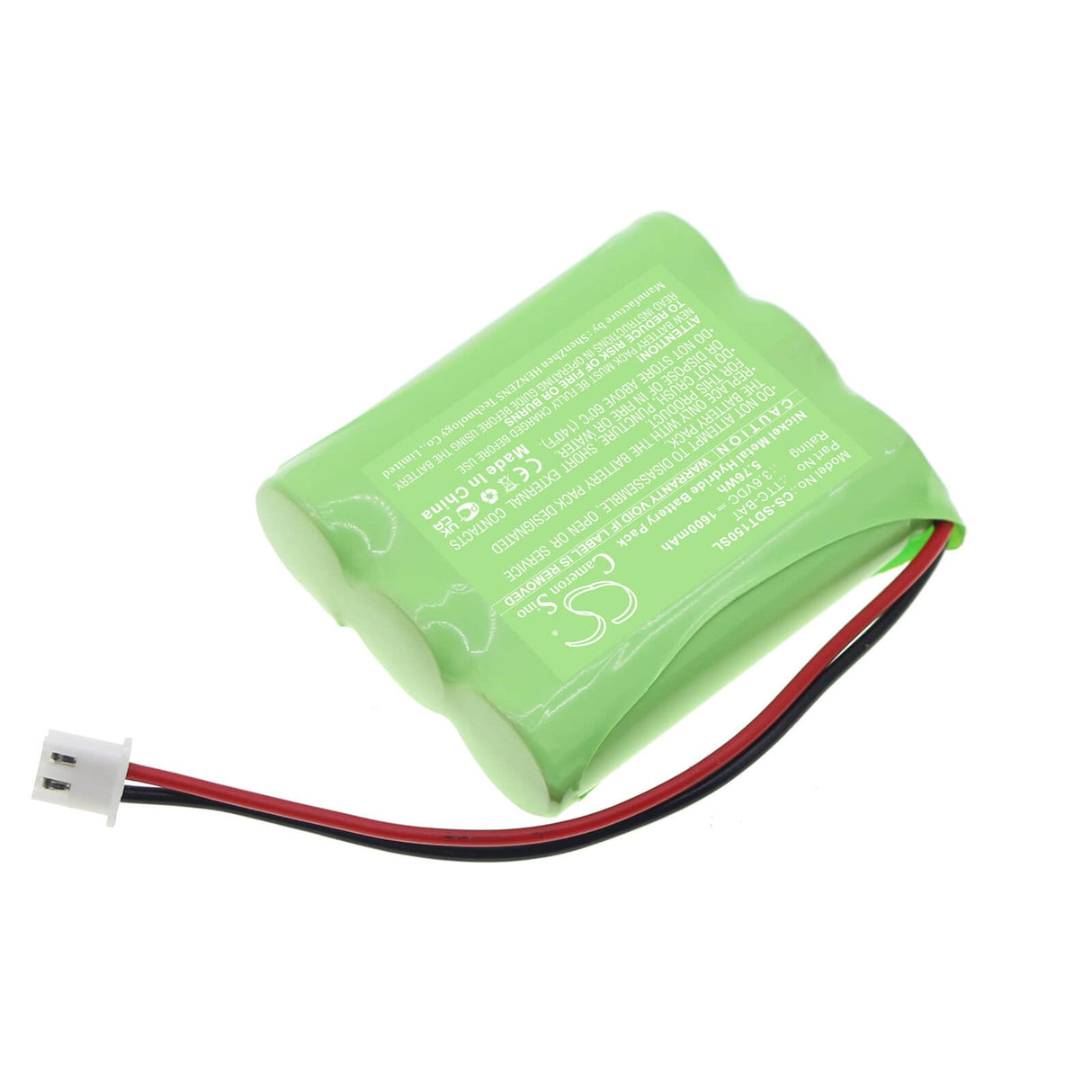 3.6V, Ni-MH, 1600mAh, Batterie d'équipement compatible avec Shimpo, Ttc-bat, Testeurs TTC, Testeur d'outils de couple TTC, 5.76Wh Équipement, Enquête, Test Cameron Sino Technology Limited